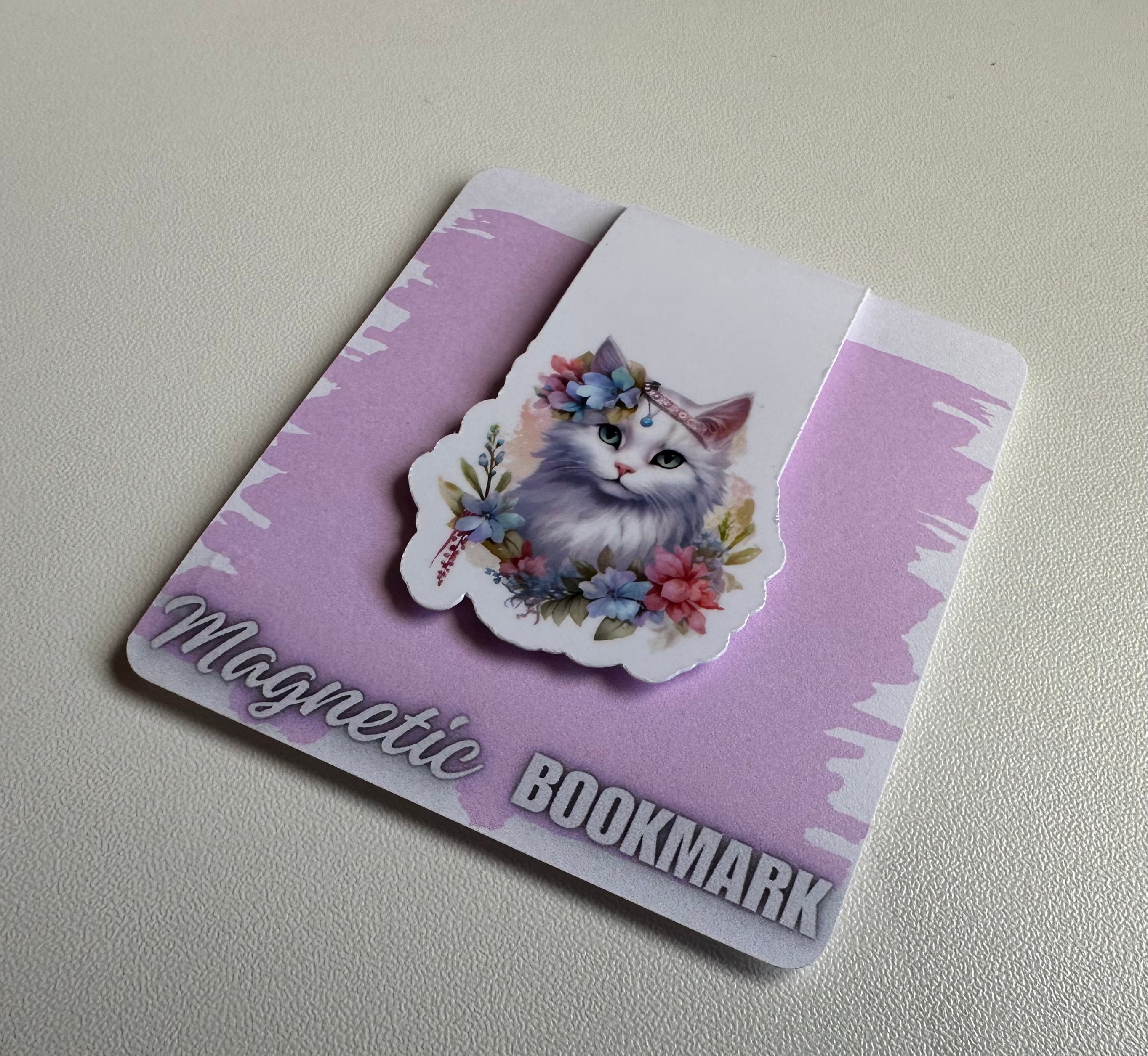 Mystic Jewel Cat Magnetic Bookmark