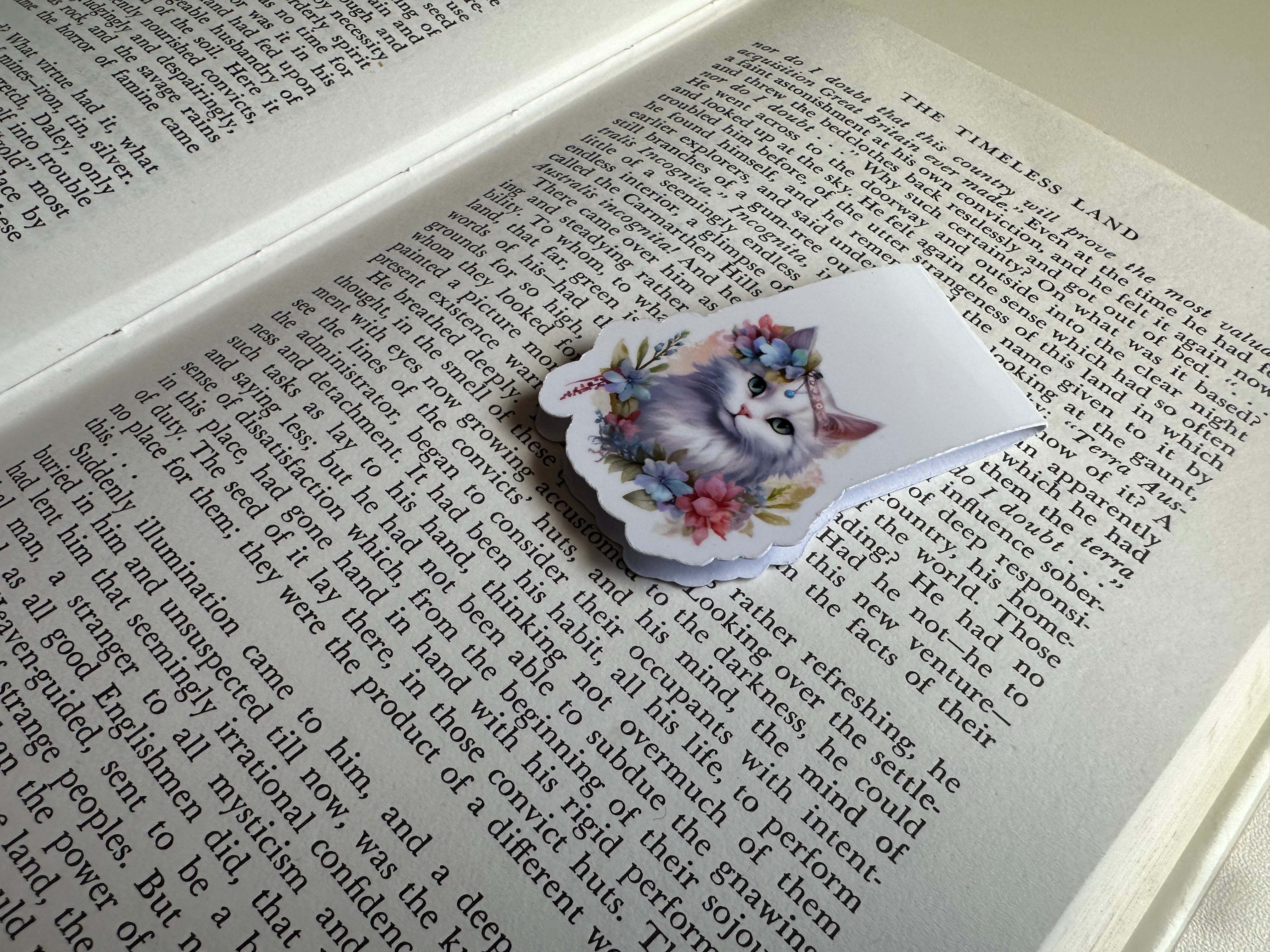 Mystic Jewel Cat Magnetic Bookmark