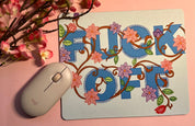 Swear Word Mouse Mat Barb Wire Designs