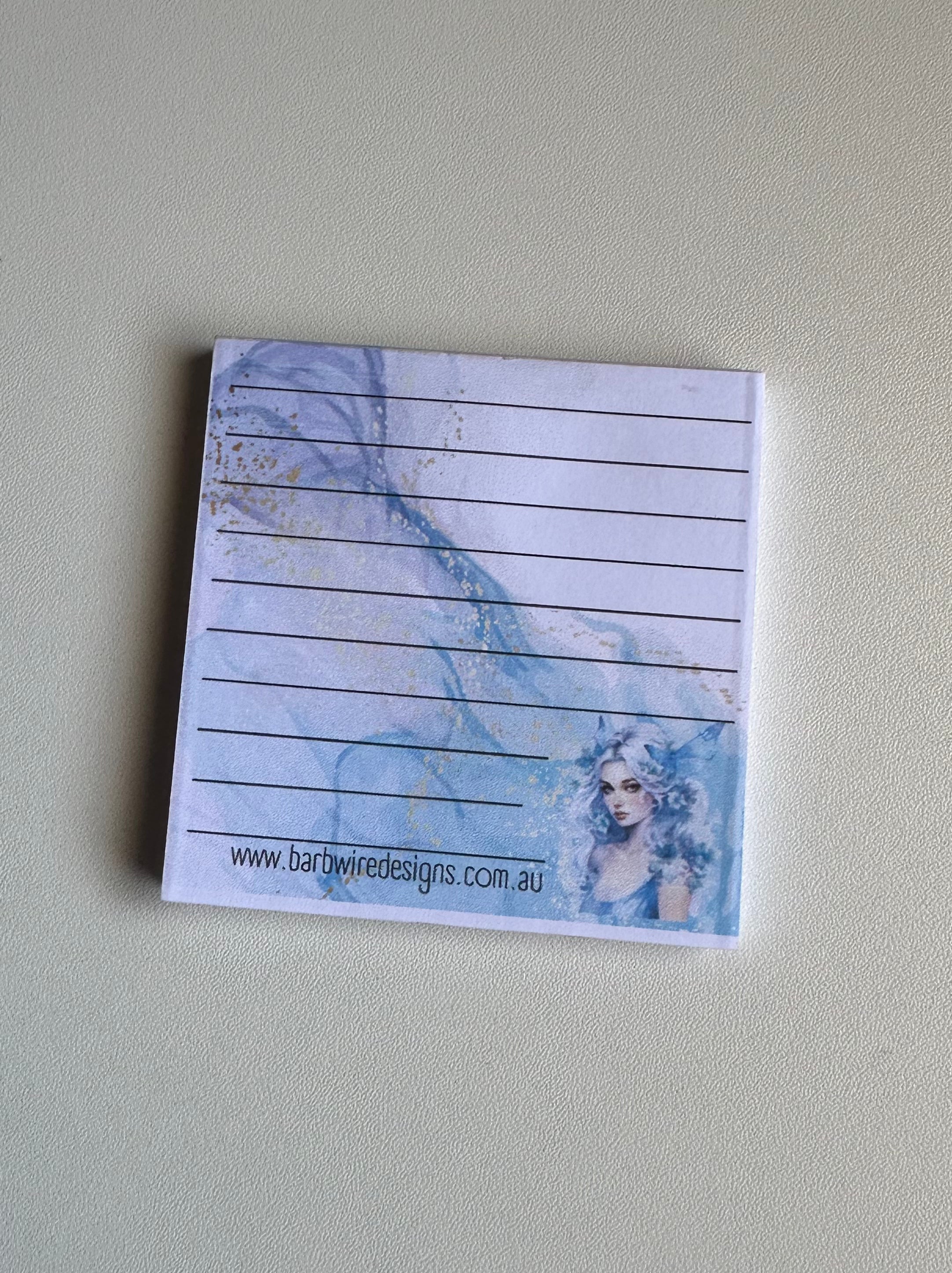 Mystic Blue Angel  Memo Pad
