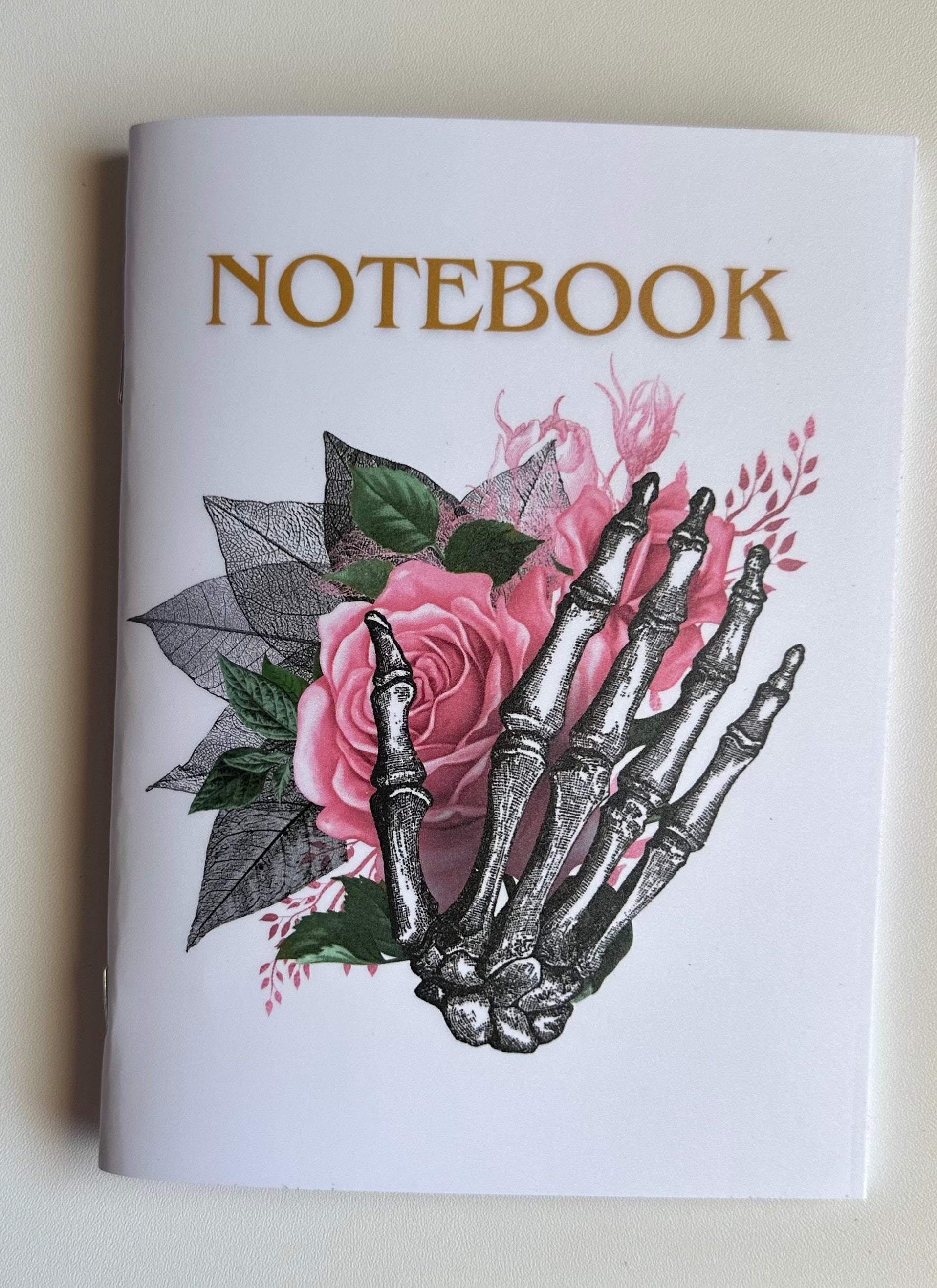 Limited Edition Pink Rose Skeleton Hand Stationery Pack