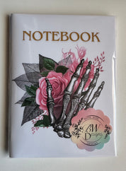 Limited Edition Pink Rose Skeleton Hand Stationery Pack