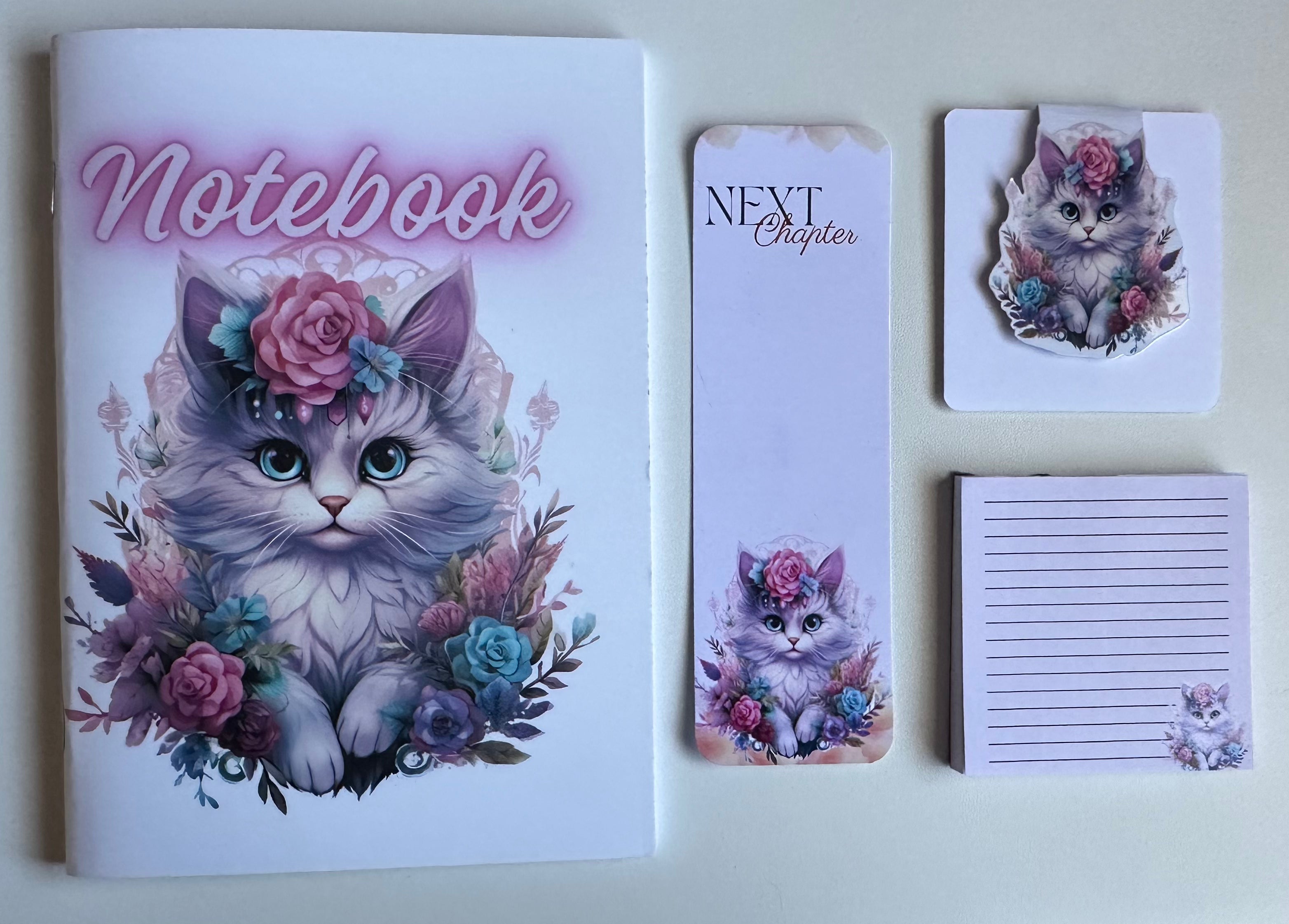 Limited Edition Mystic Flower Cat Stationery Pack