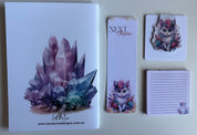 Limited Edition Mystic Flower Cat Stationery Pack