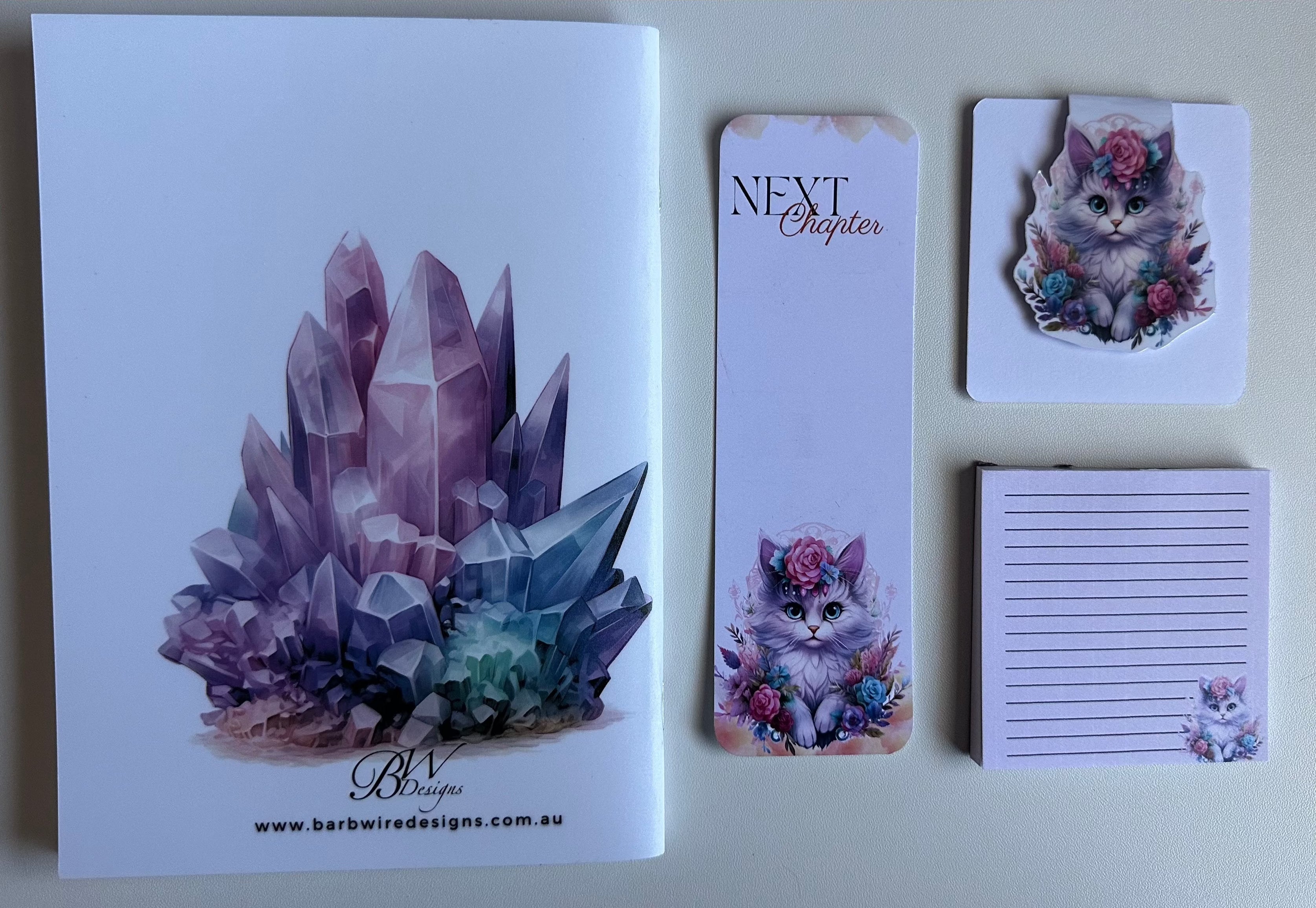Limited Edition Mystic Flower Cat Stationery Pack