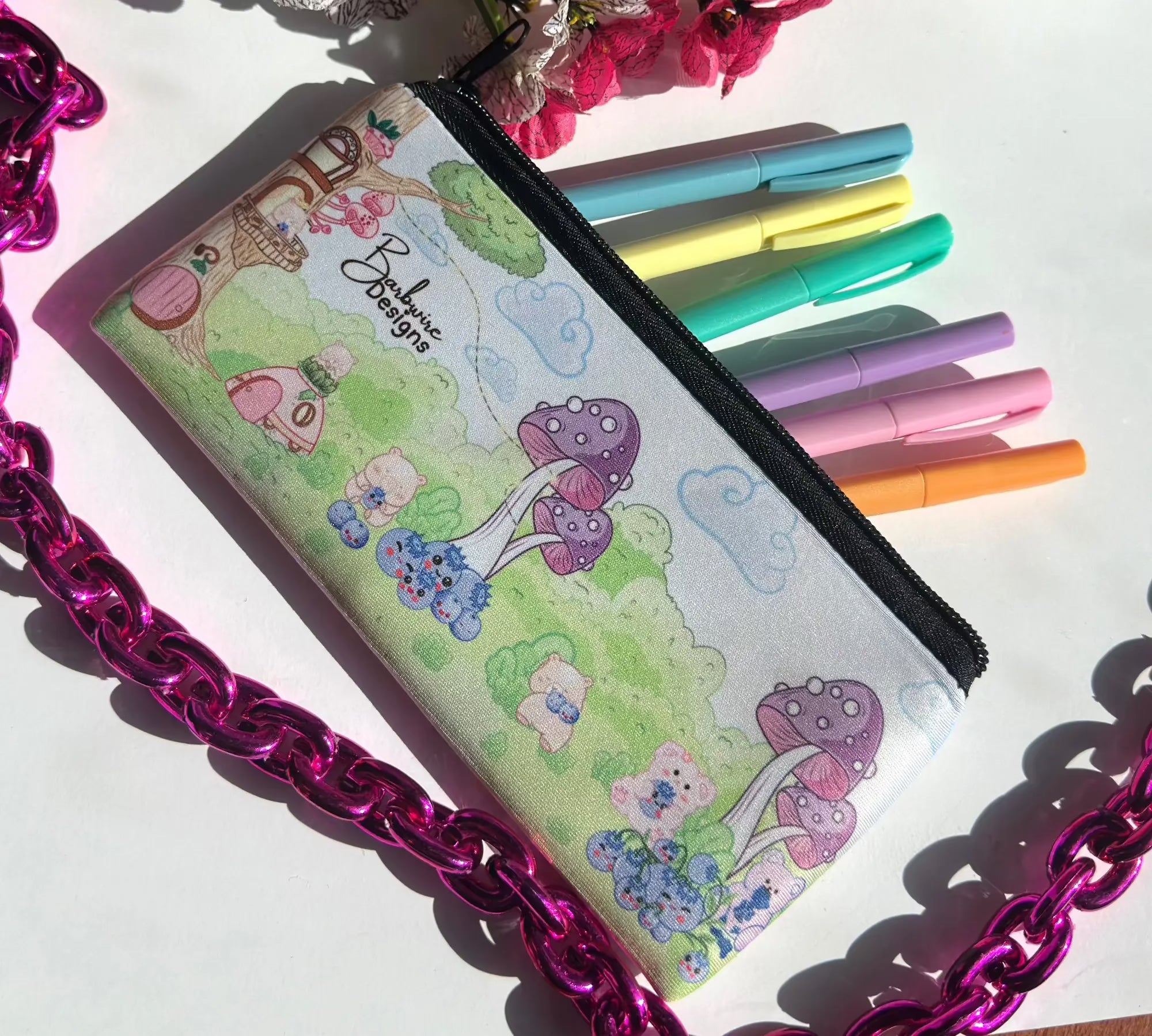 Bluebearies front view pencil case