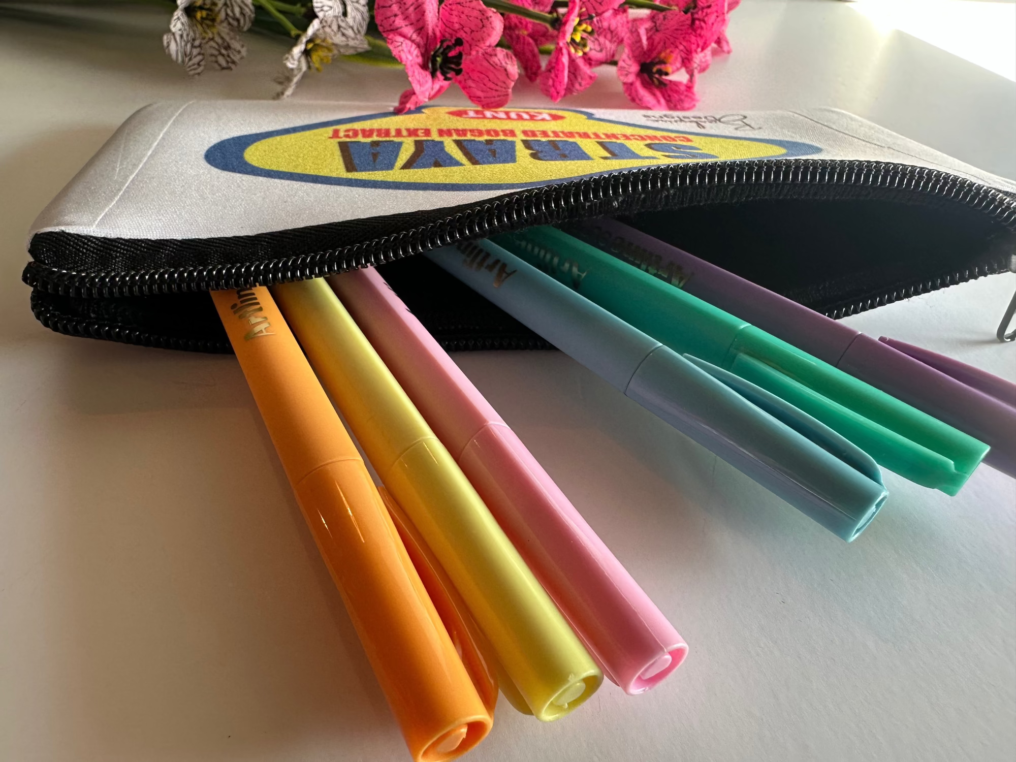 Straya Pencil Case zipper top view