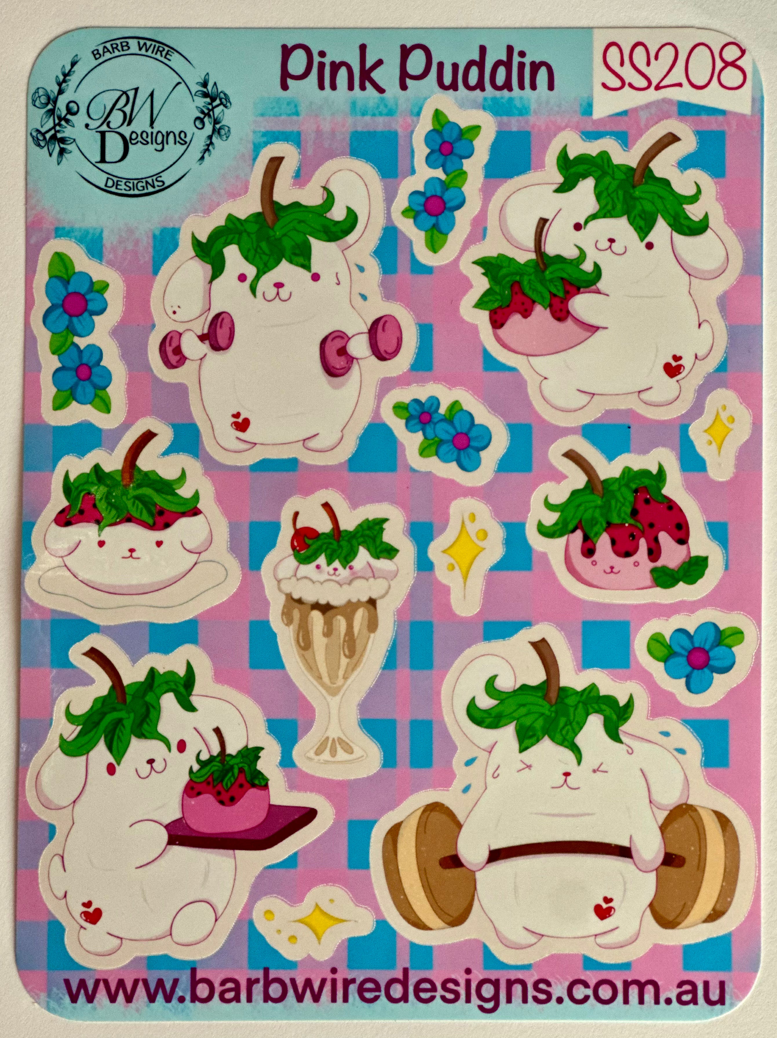 Pink Puddin Fun and colourful Planner Sticker Sheet