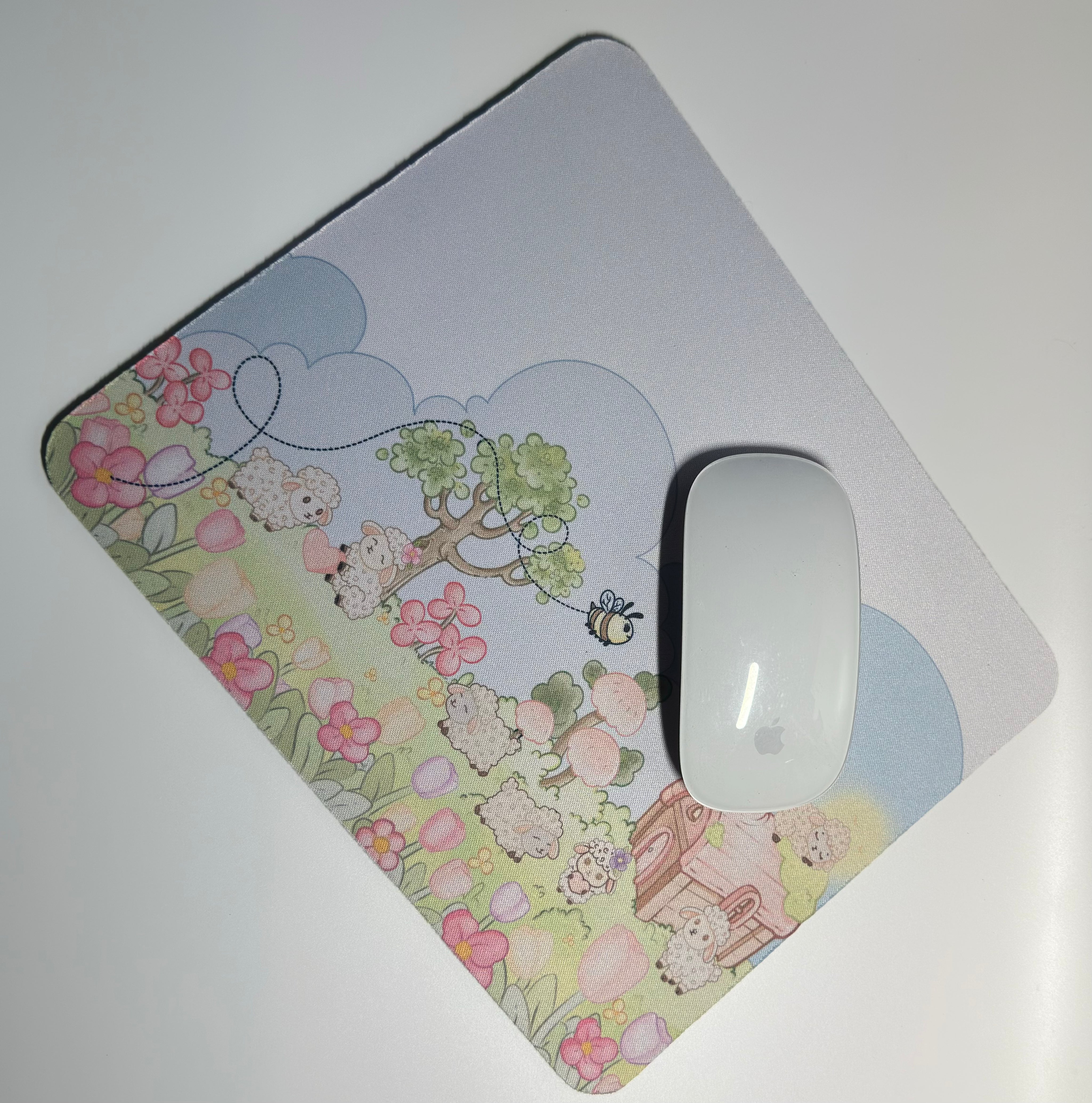 Lisa Lamb mouse mat overhead view