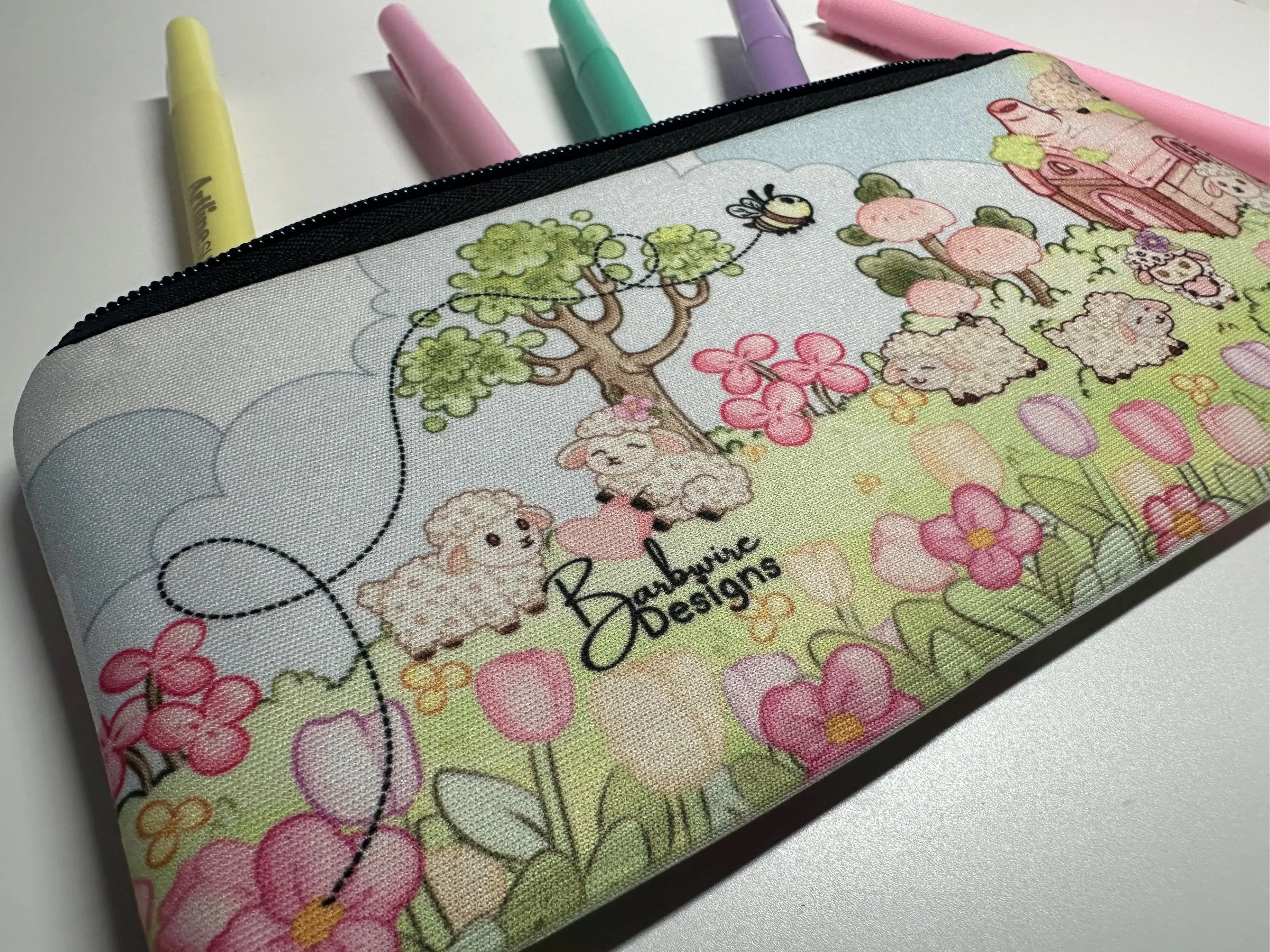 Lisa Lamb Neoprene Pencil case bottom view