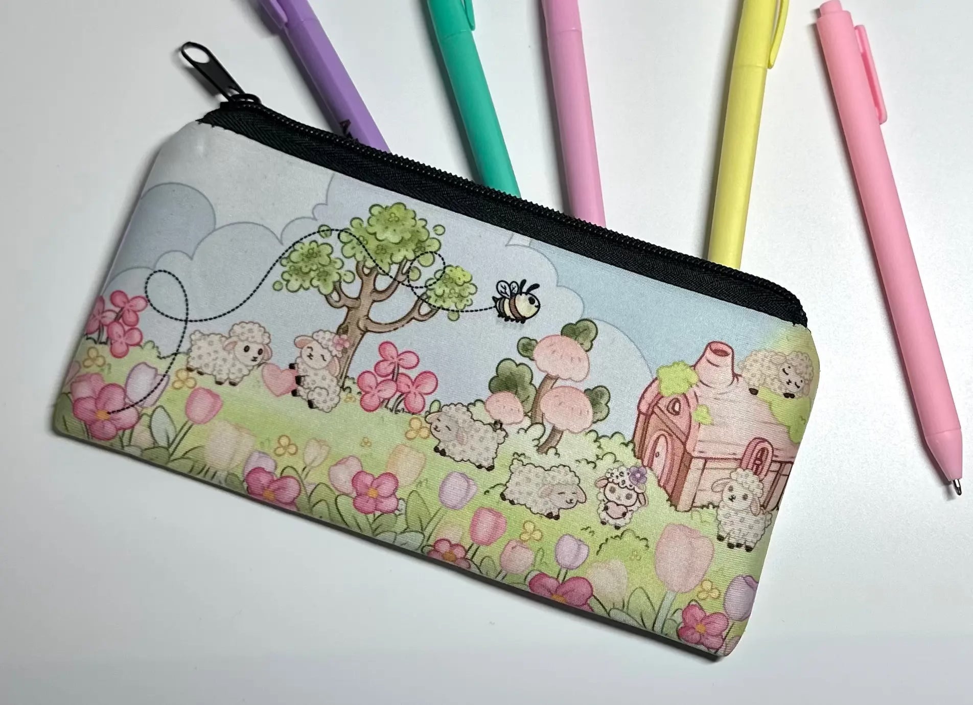 Lisa Lamb Neoprene Pencil case top view