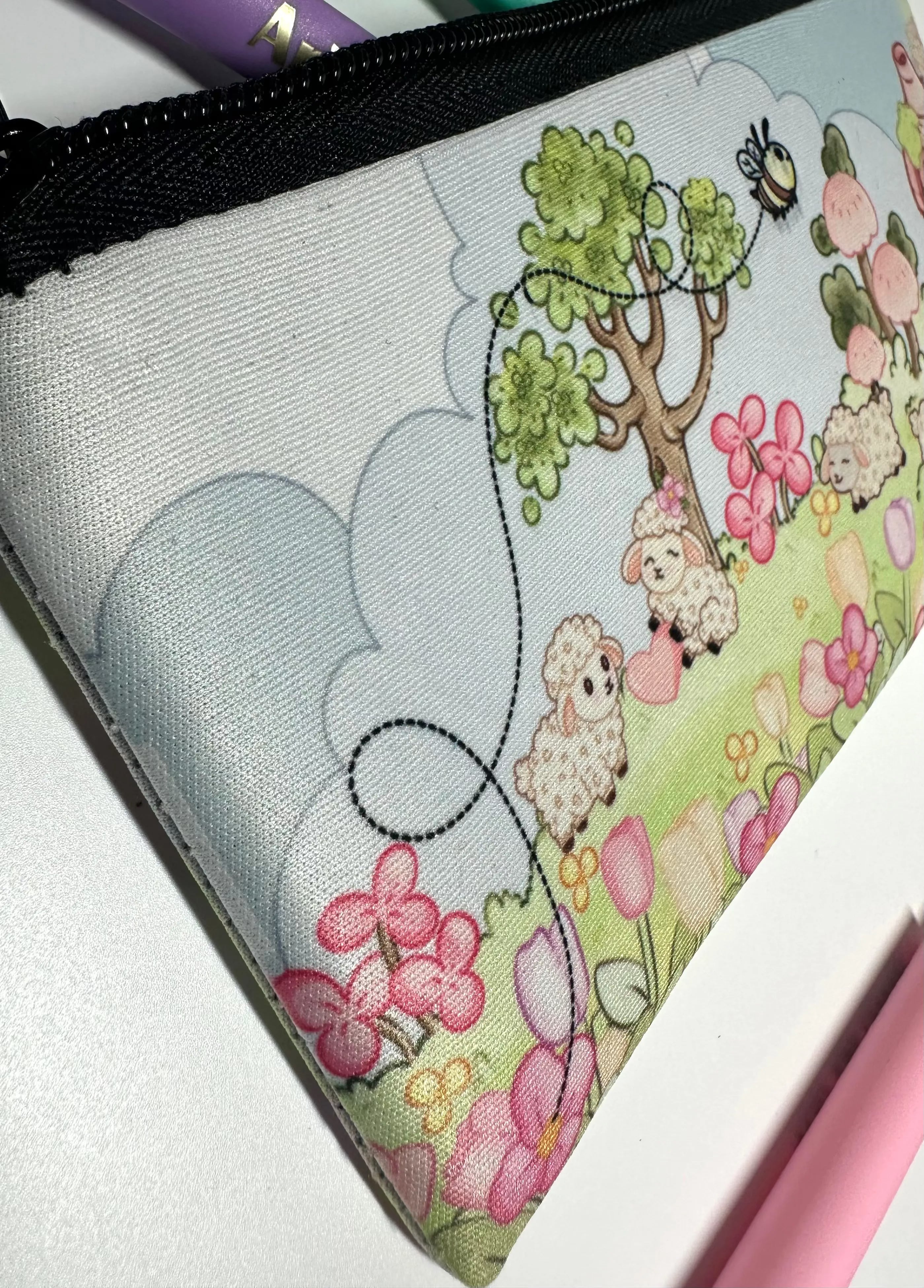 Lisa Lamb Neoprene Pencil case bottom side view