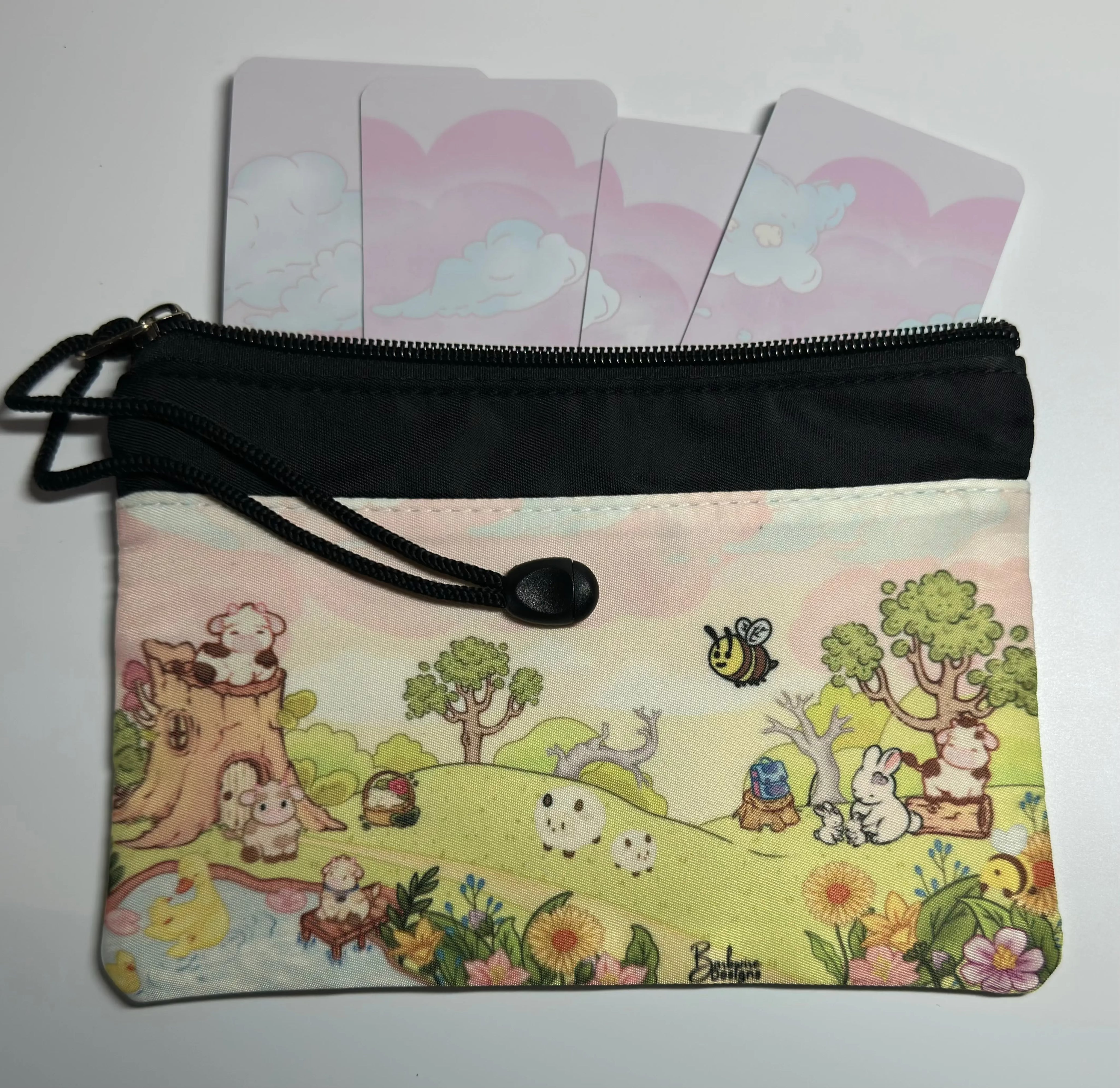 daisy cow bookmark bag storage bag front view