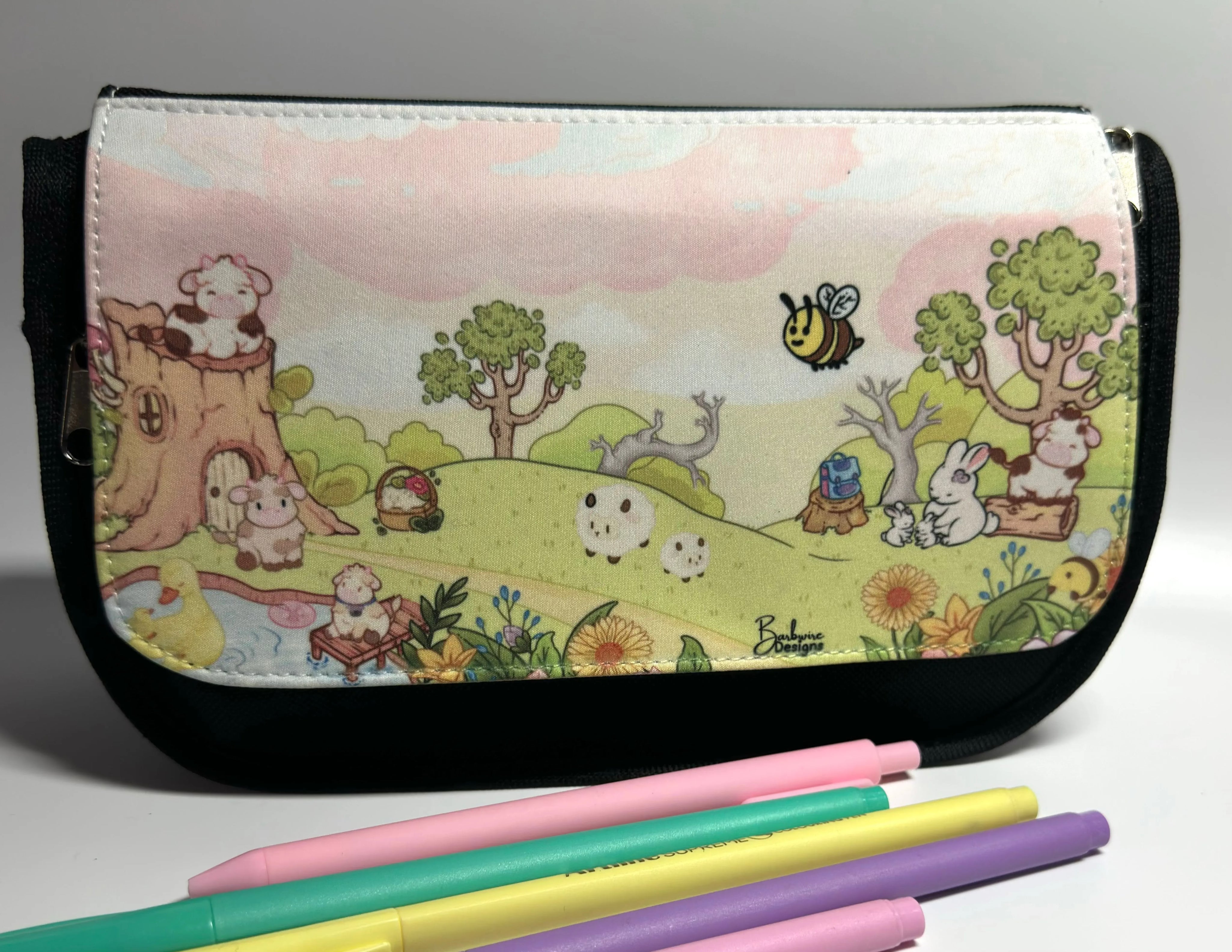 Daisy Cow Pencil Bag storage bag scene