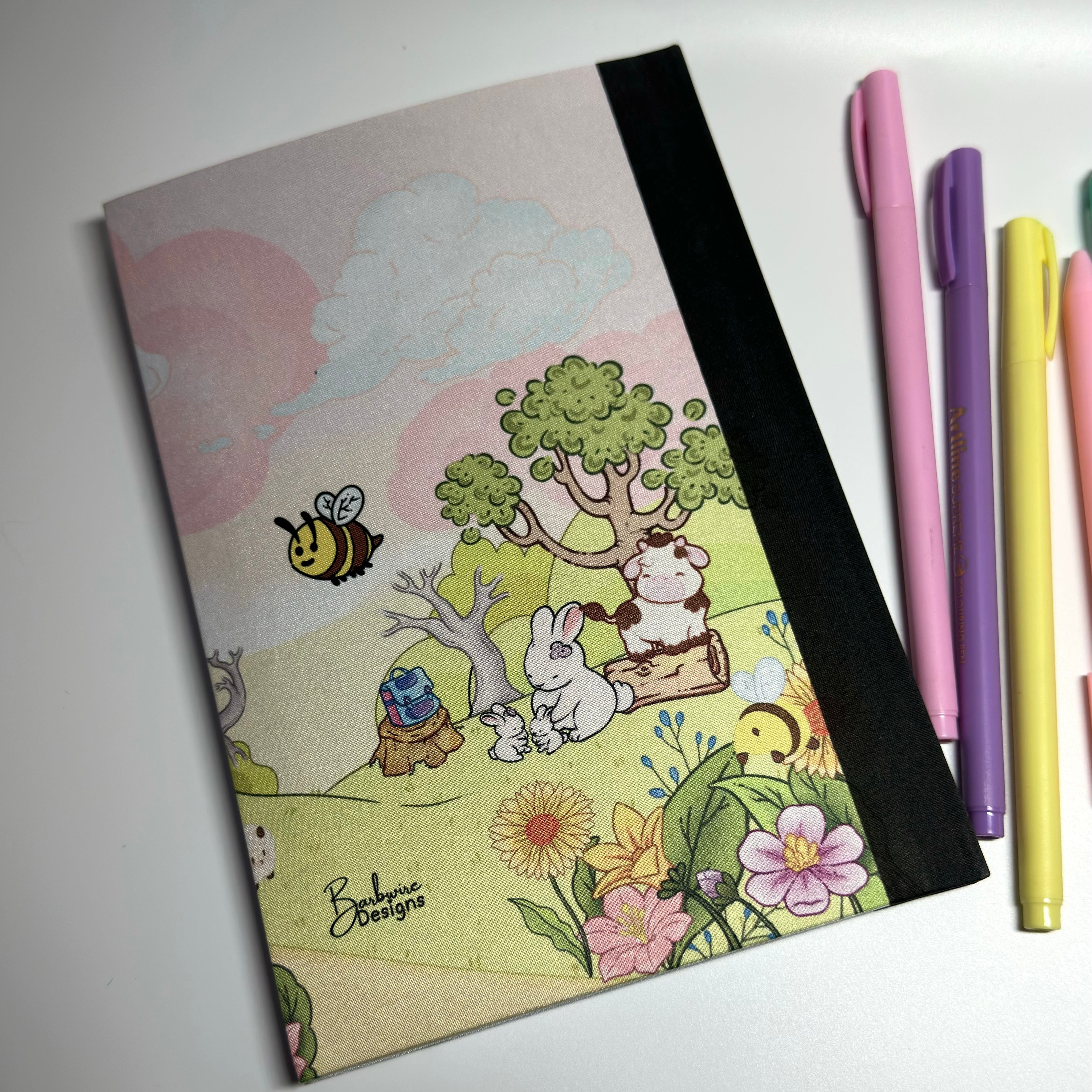 Daisy Cow Notebook back view