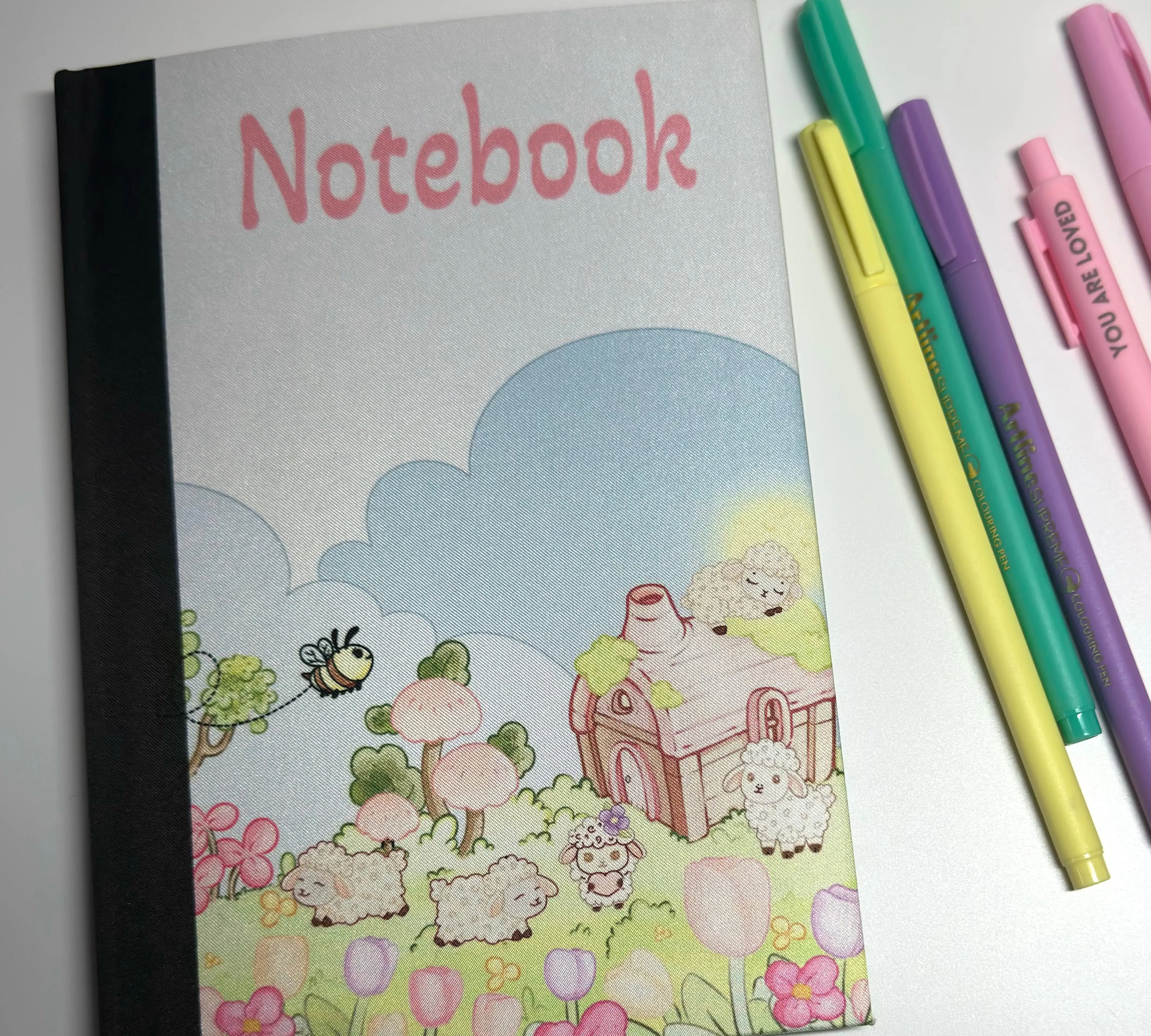 Lisa Lamb Fabric Notebook scene