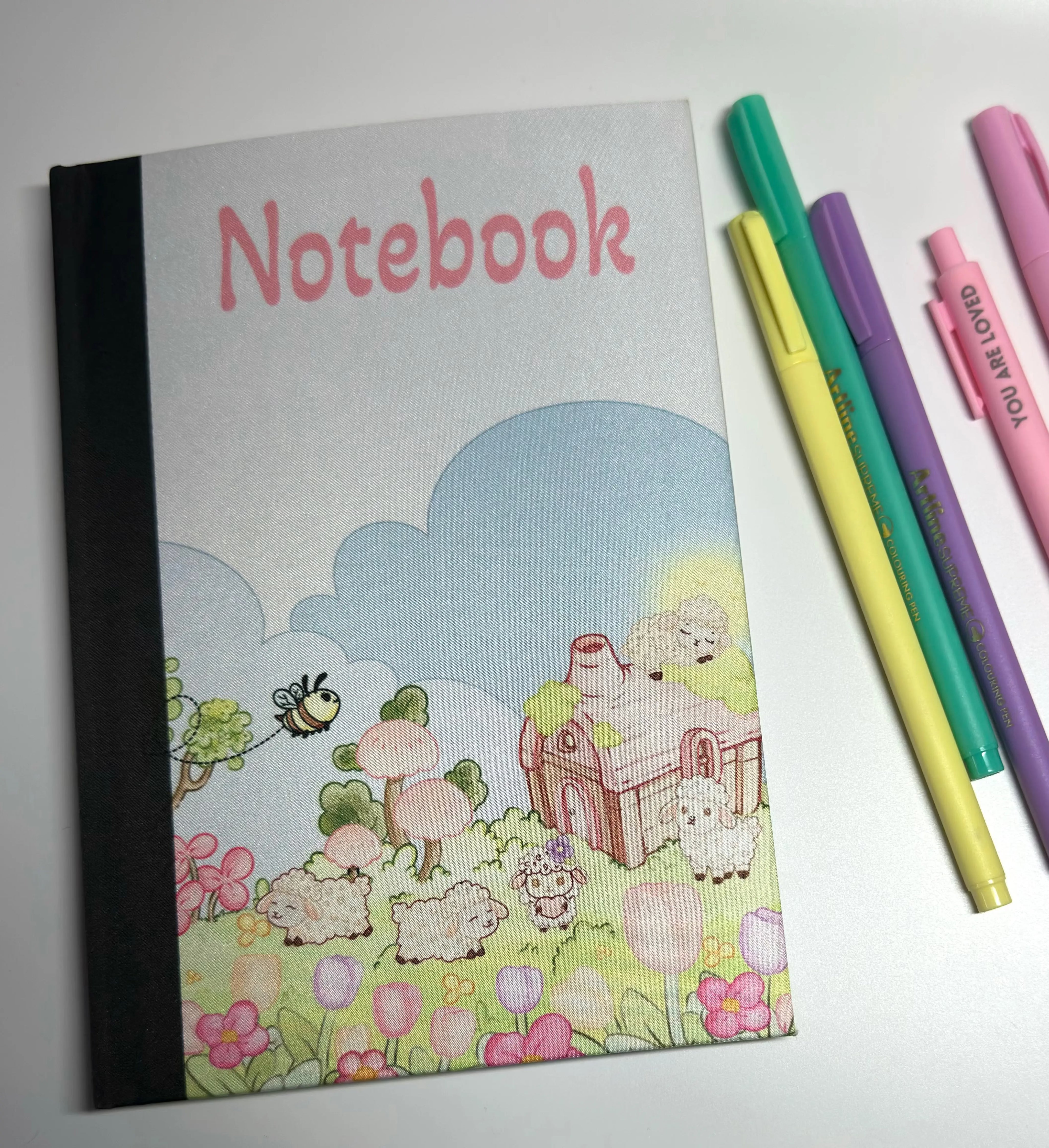 Lisa Lamb Fabric Notebook scene