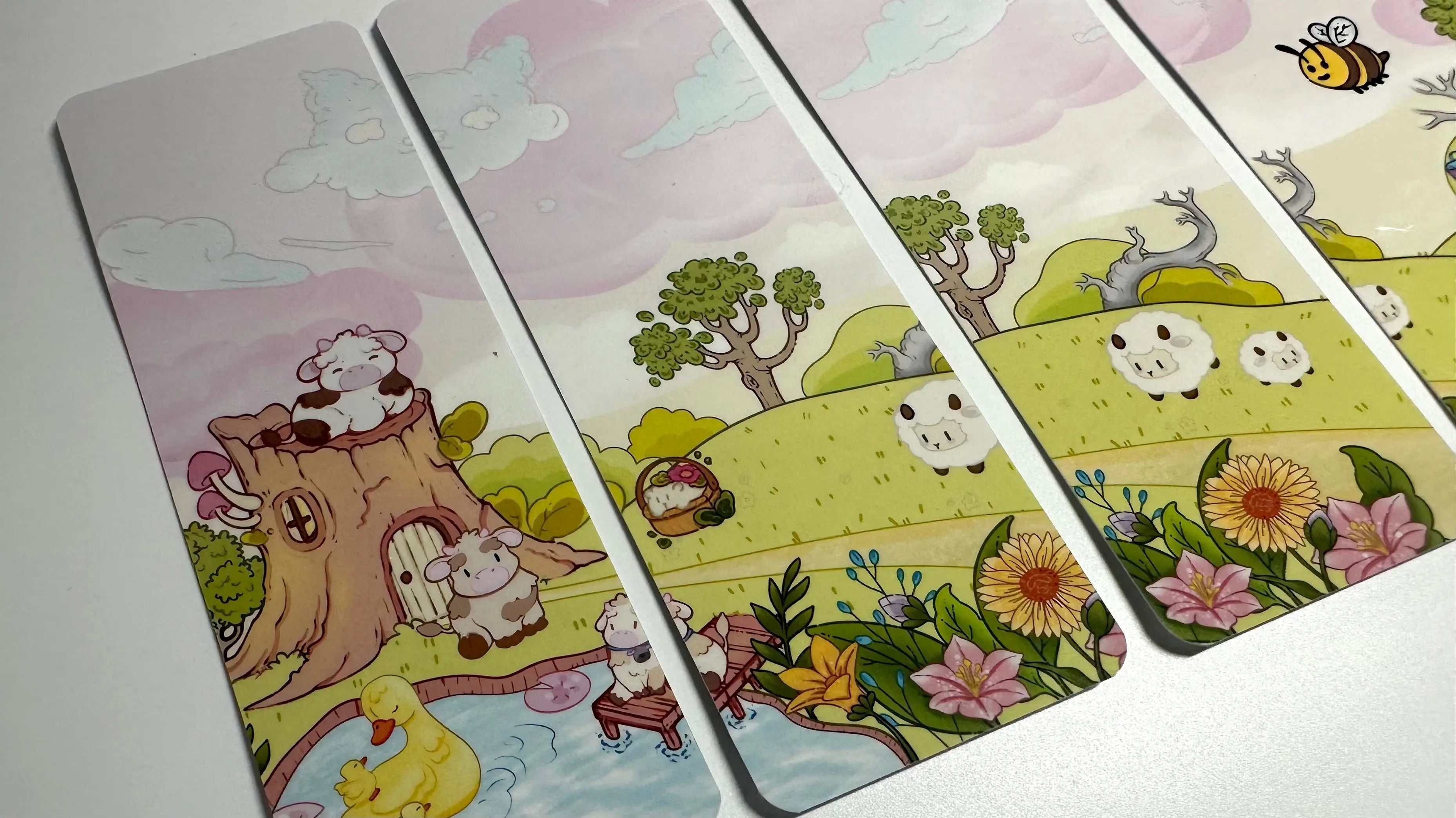 Daisy cow traditional Bookmark full set top bottom view