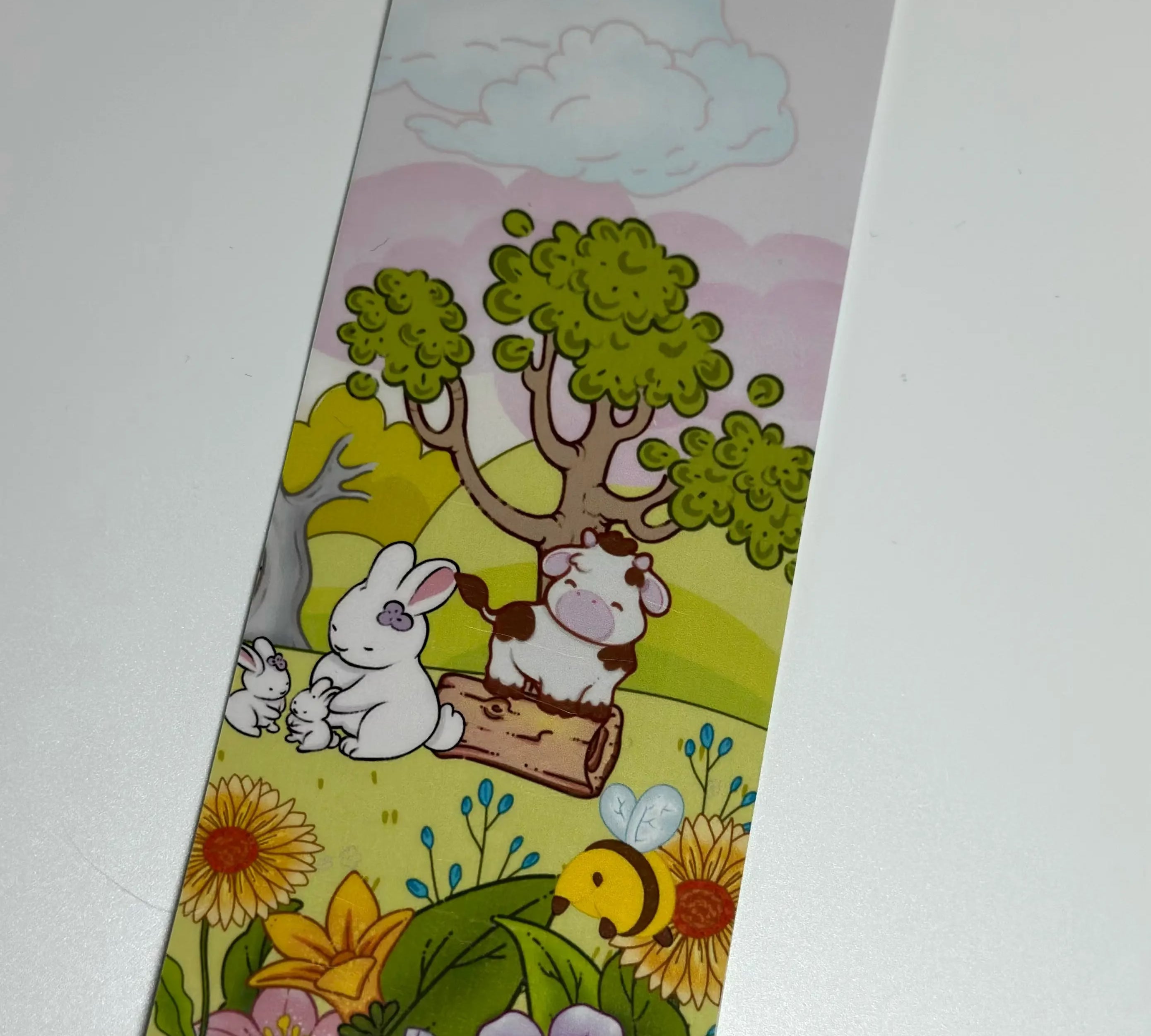 Daisy cow traditional bookmark one