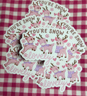 Your snow lovely stickers front all