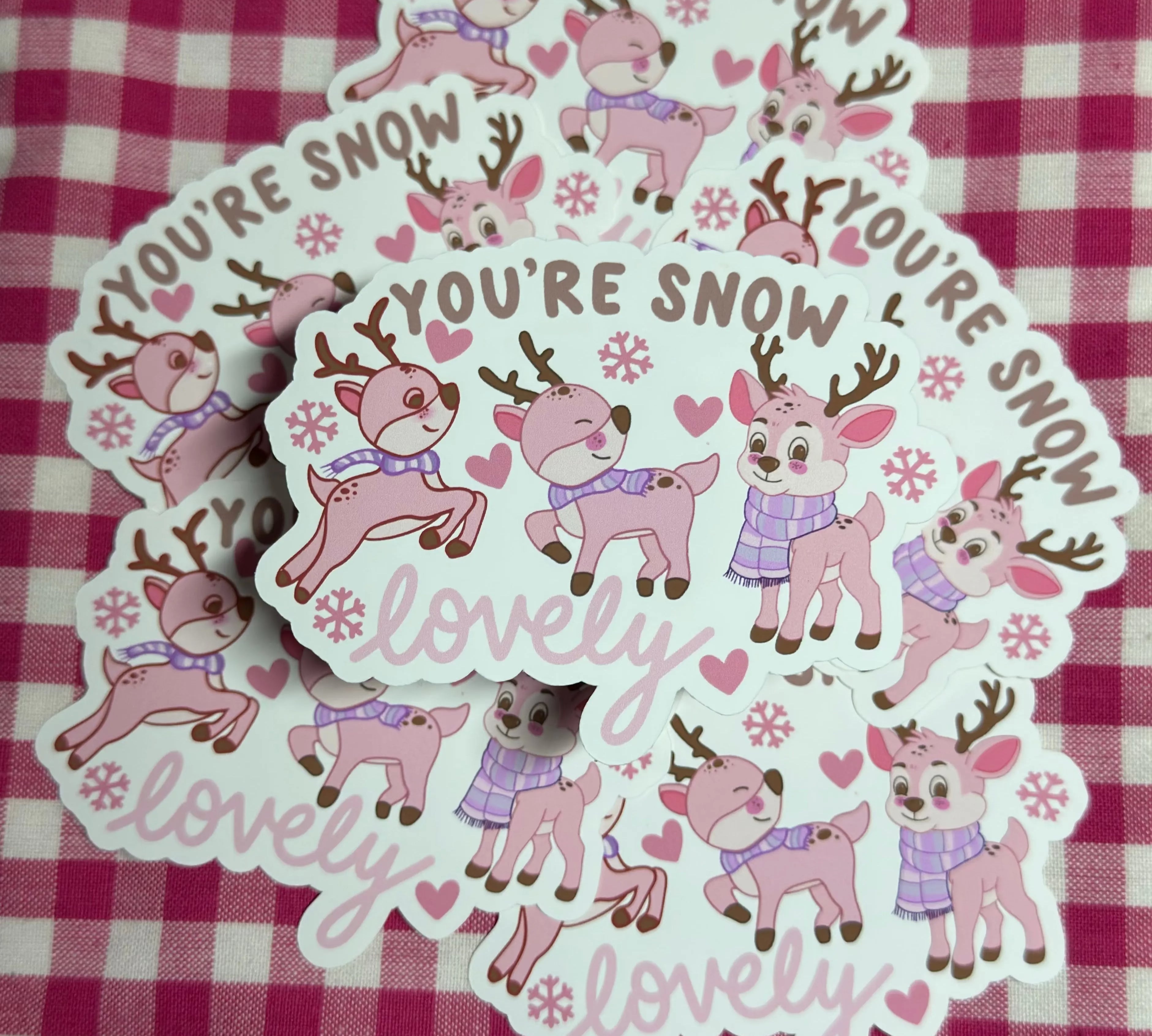 Your snow lovely stickers front all
