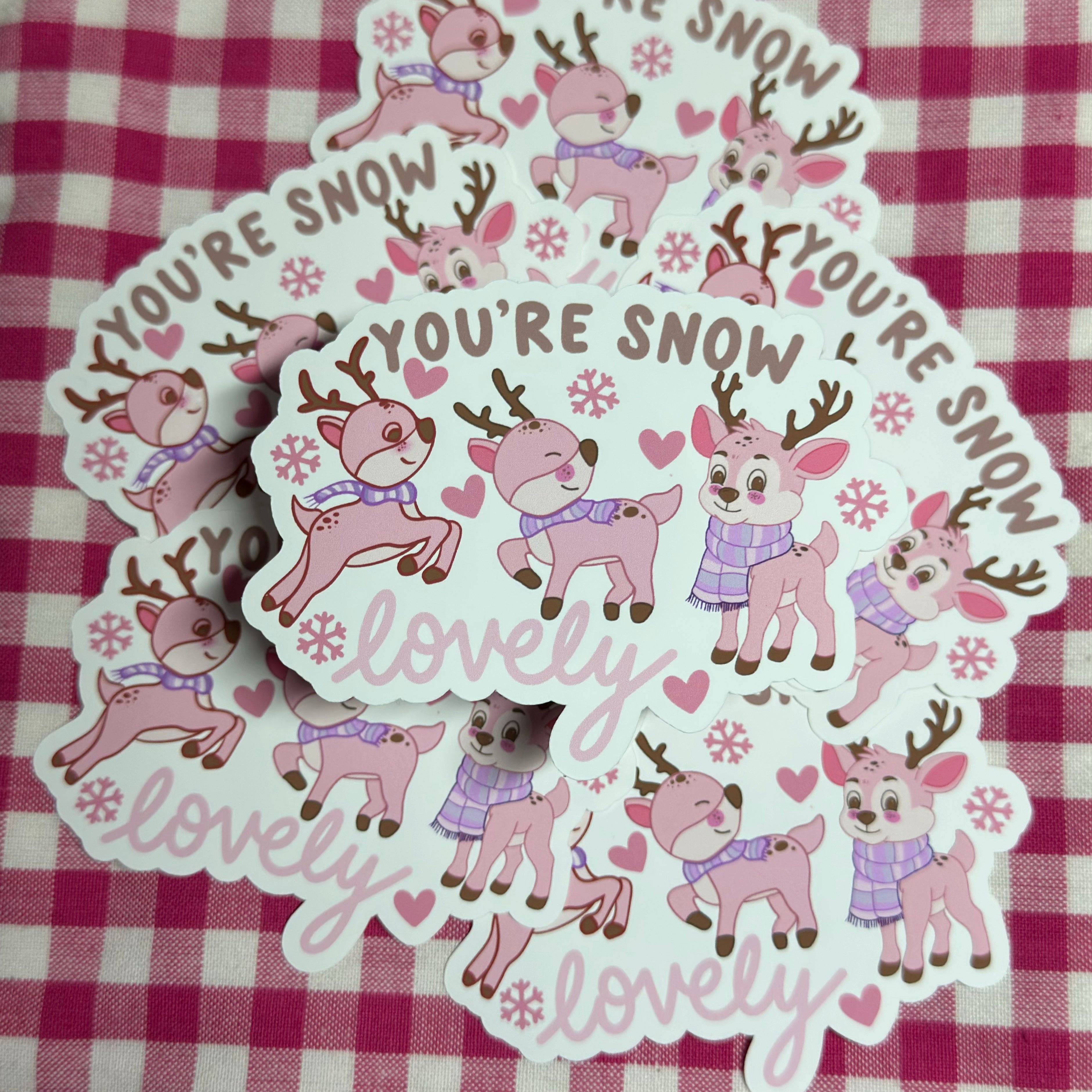 Your snow lovely stickers front all