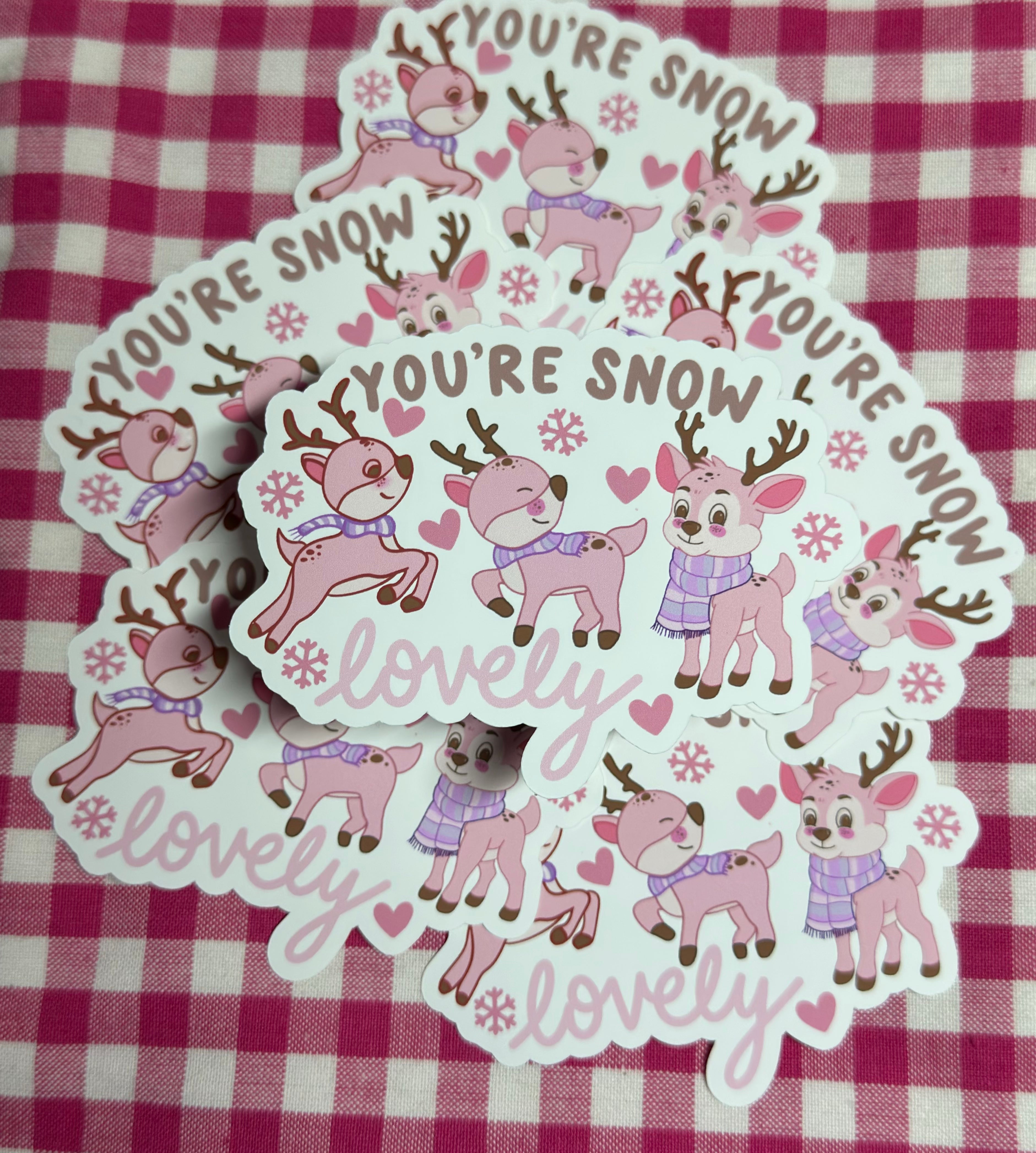 Your snow lovely stickers front all