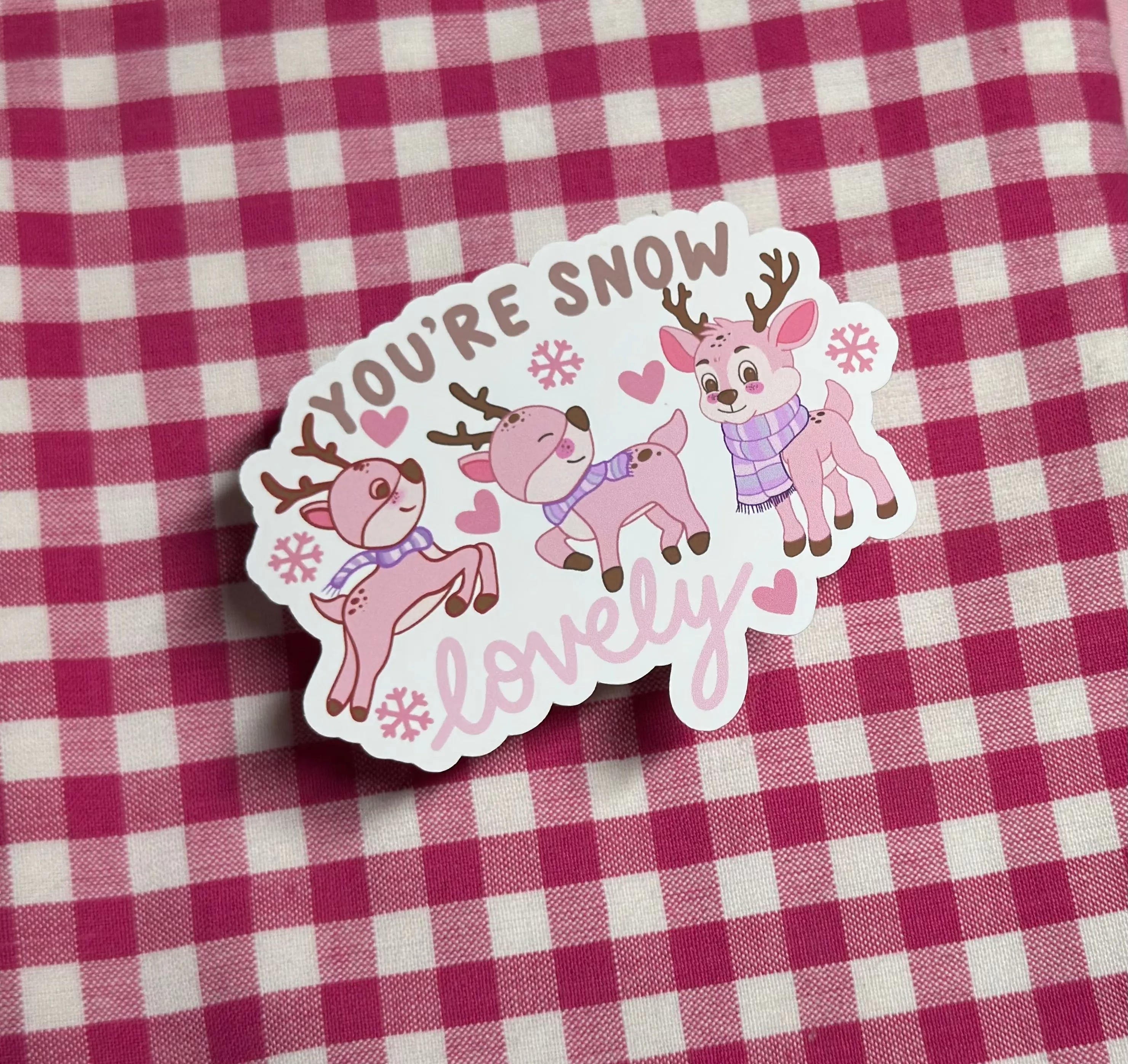 your snow lovely sticker full view