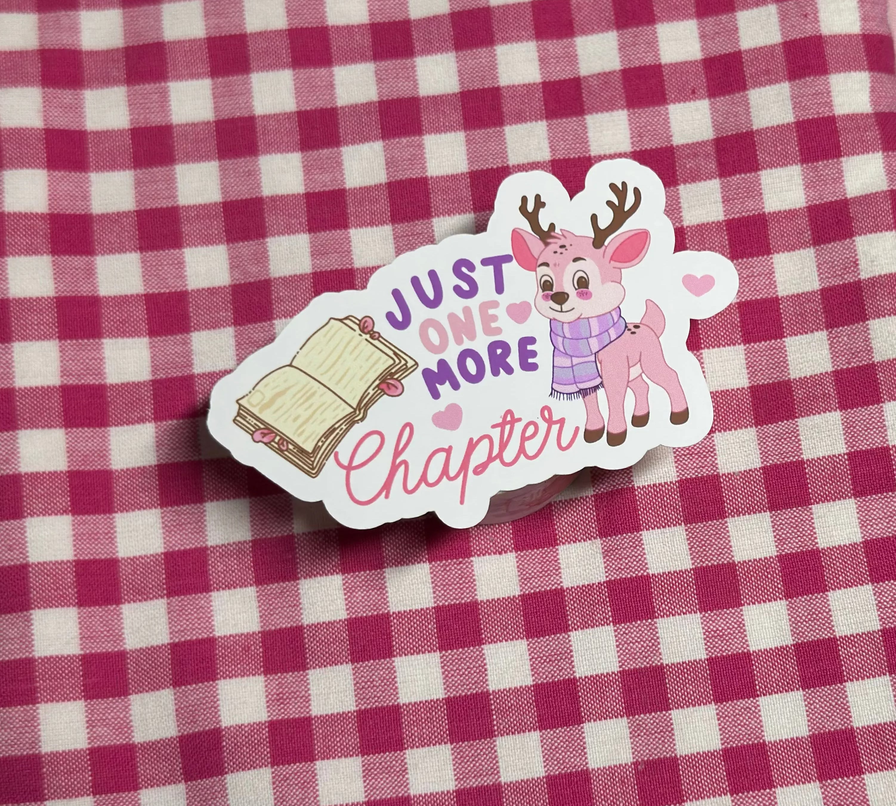 nutmeg reindeer single die cut sticker