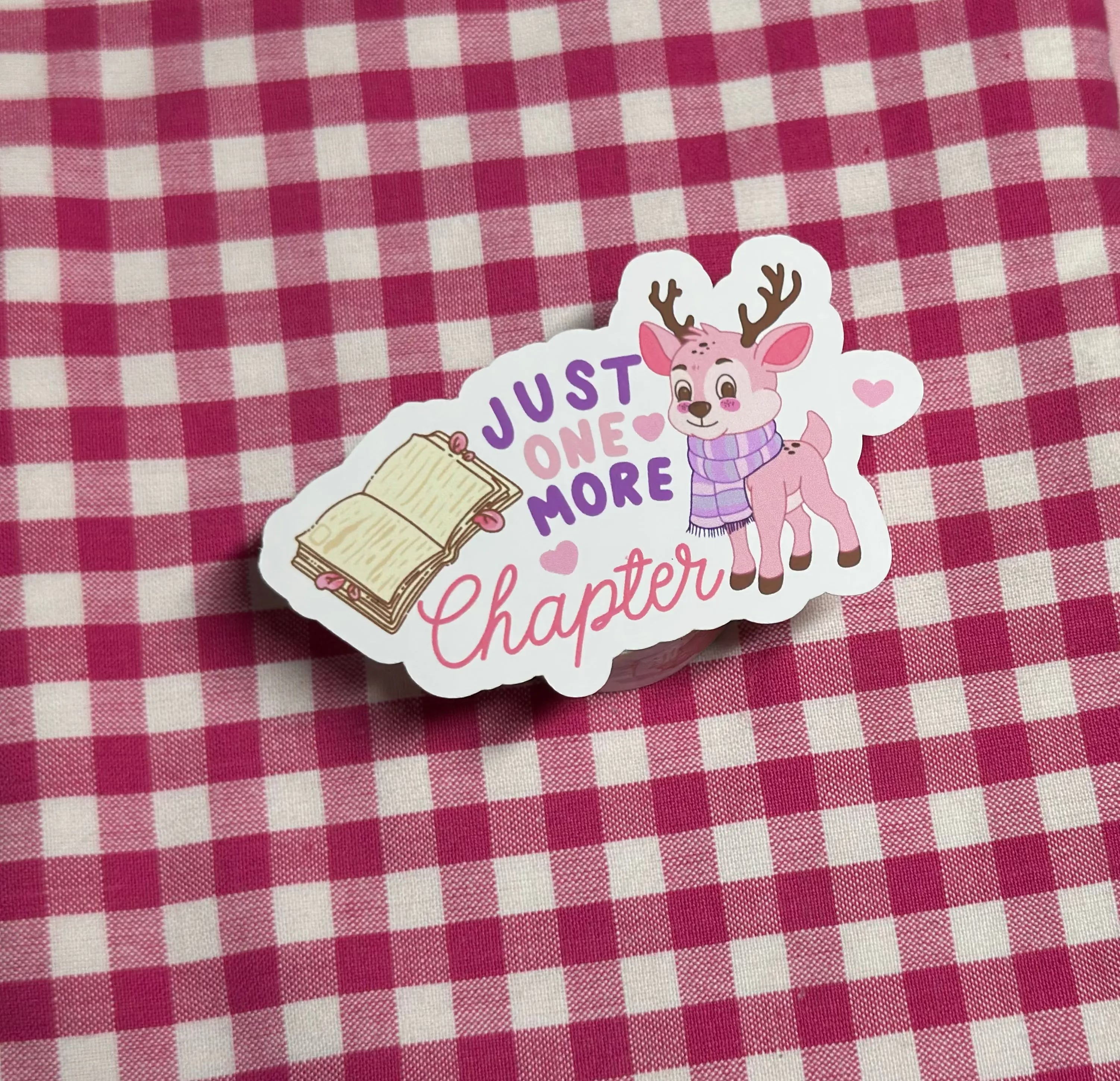 nutmeg reindeer single die cut sticker