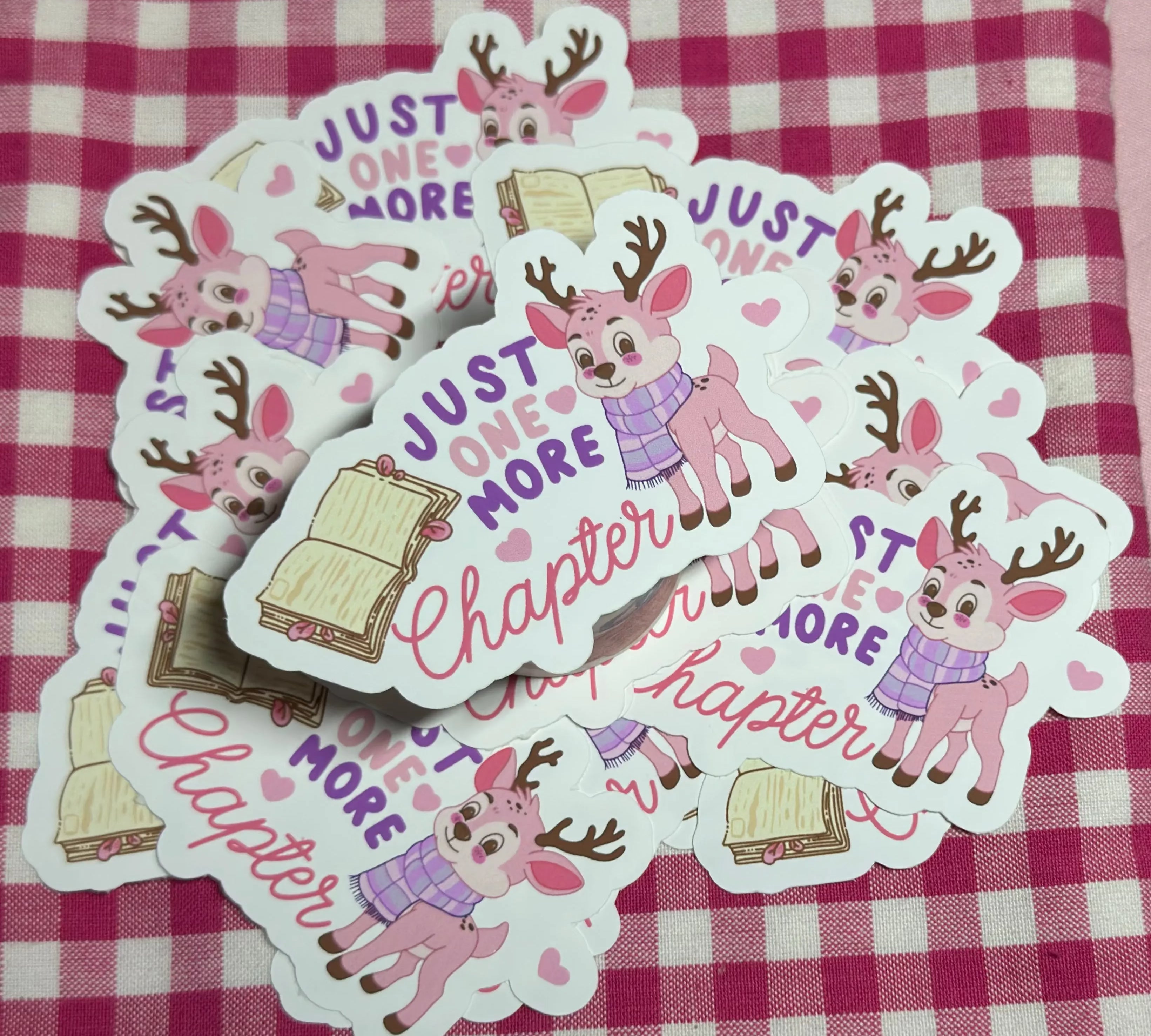 nutmeg reindeer group dies cut sticker