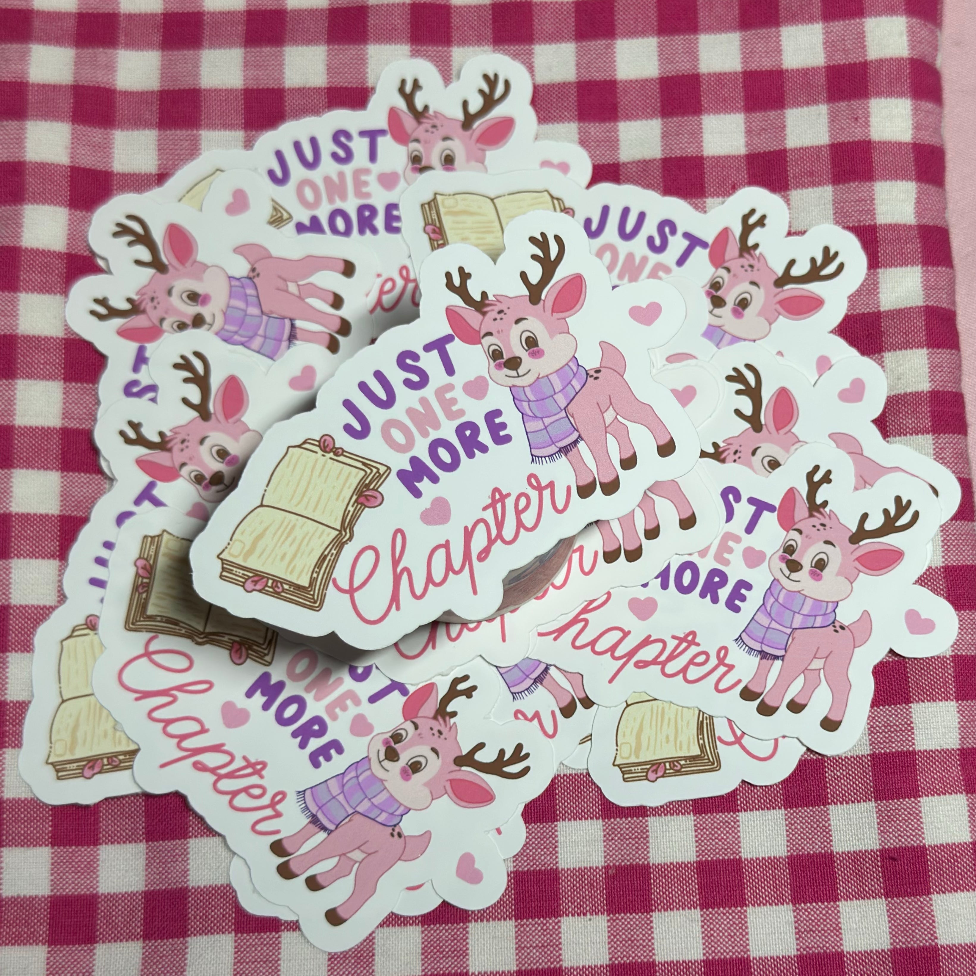 nutmeg reindeer group dies cut sticker