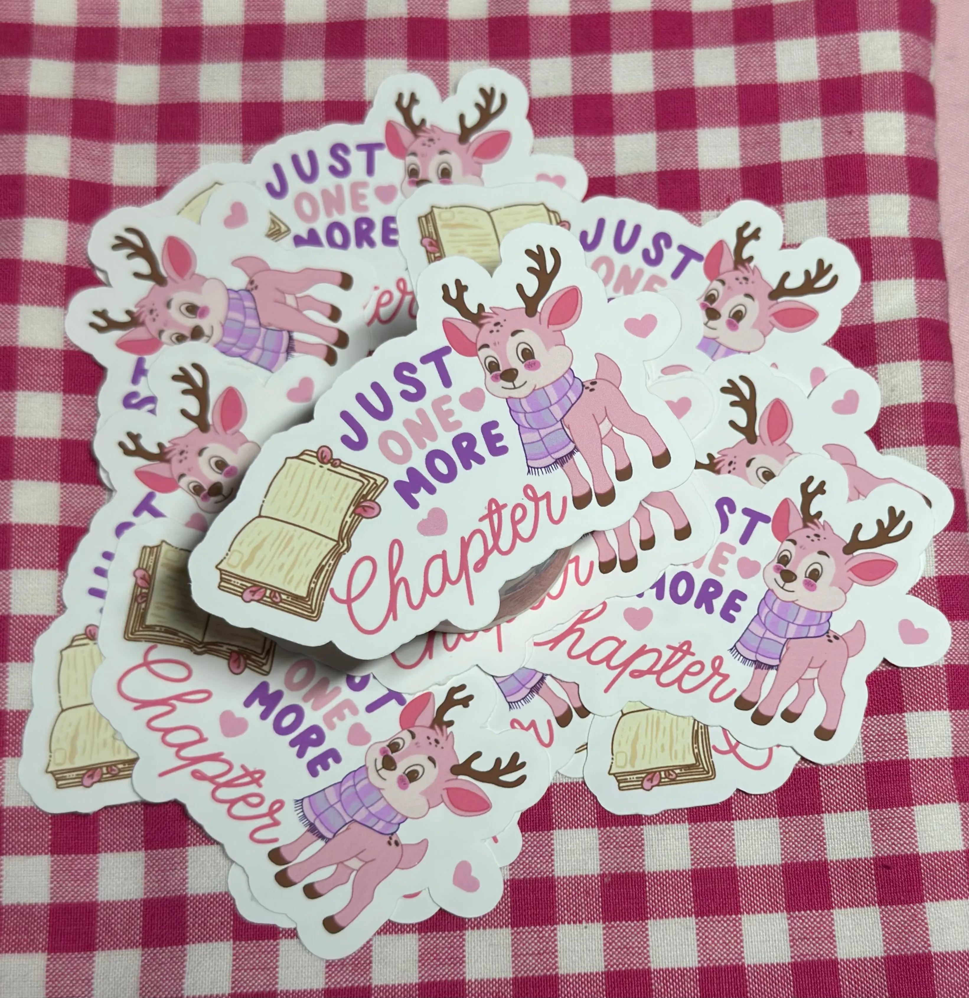 nutmeg reindeer group dies cut sticker