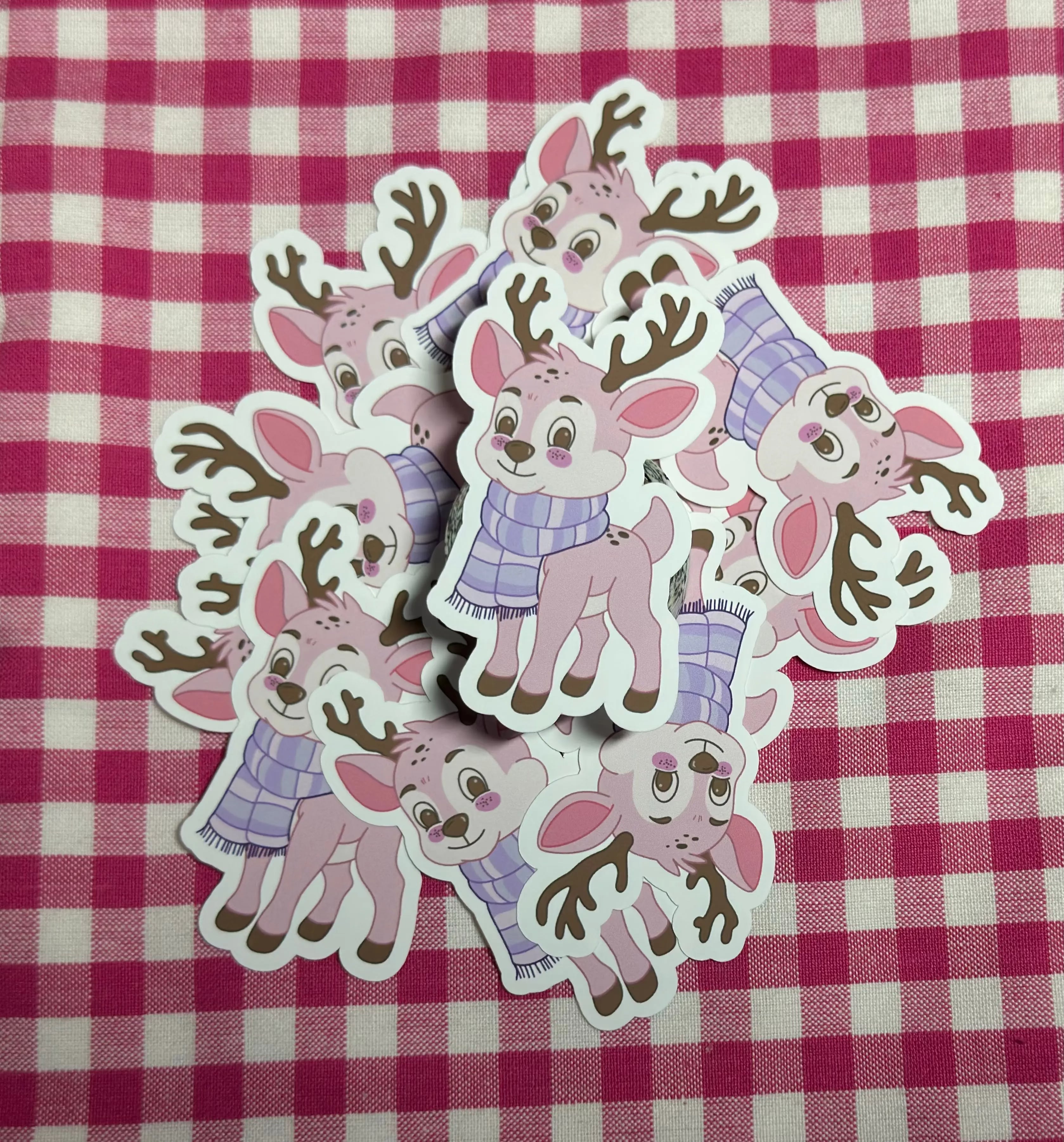 Nutmneg vinyl Sticker Top View