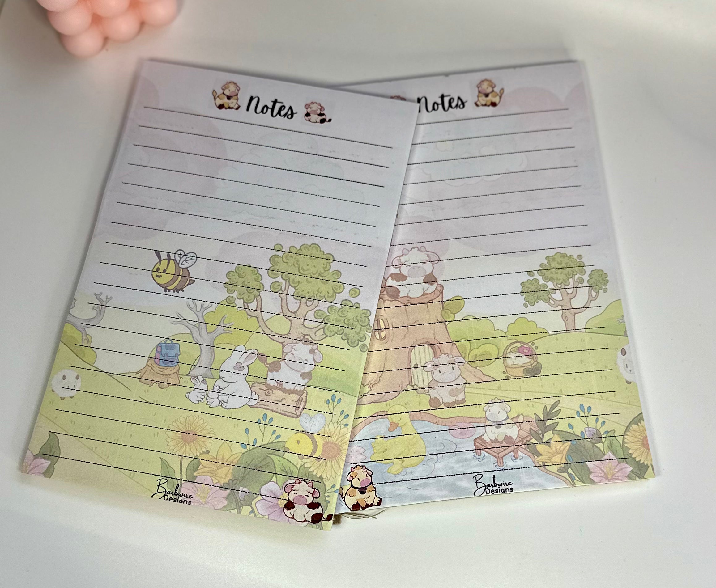 Daisy Cow Front a5 Notepad