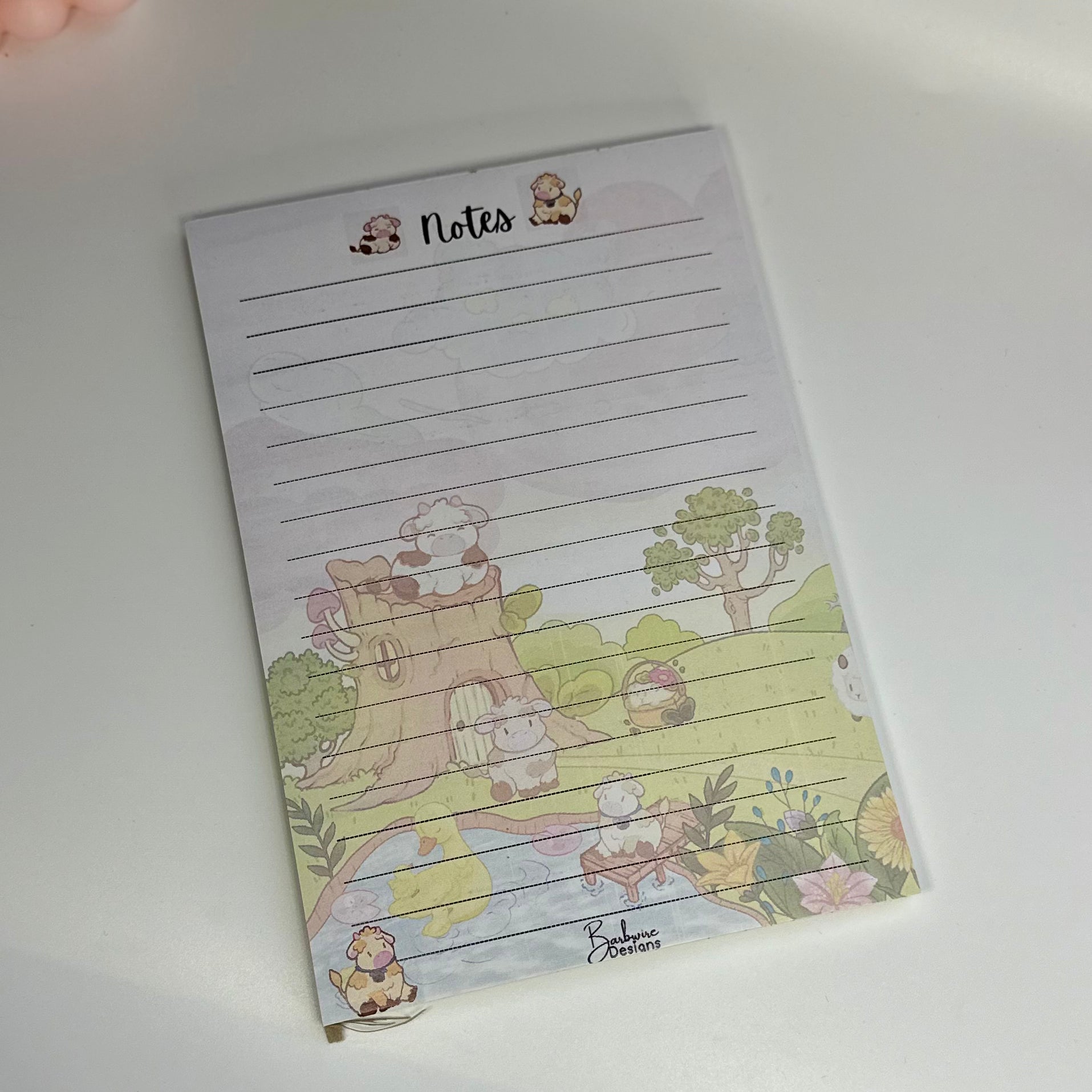 Daisy cow notepad in a5 scene