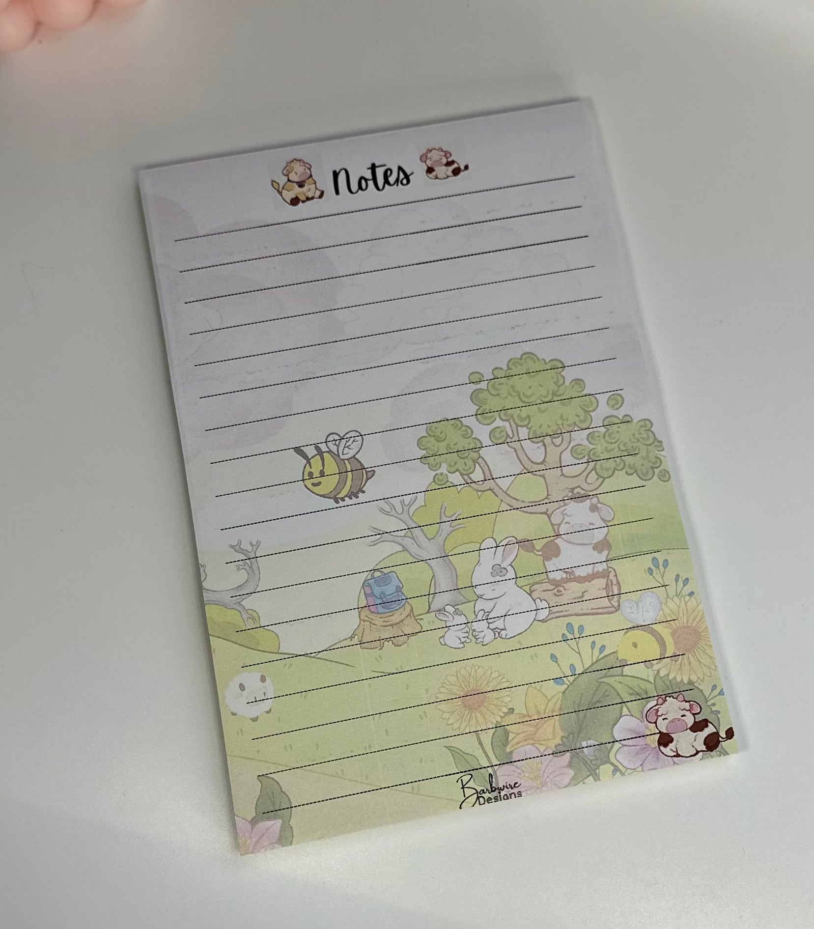 Daisy Cow Scene a5 notepad