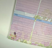 Lisa Lamb Weekly planner pad left side