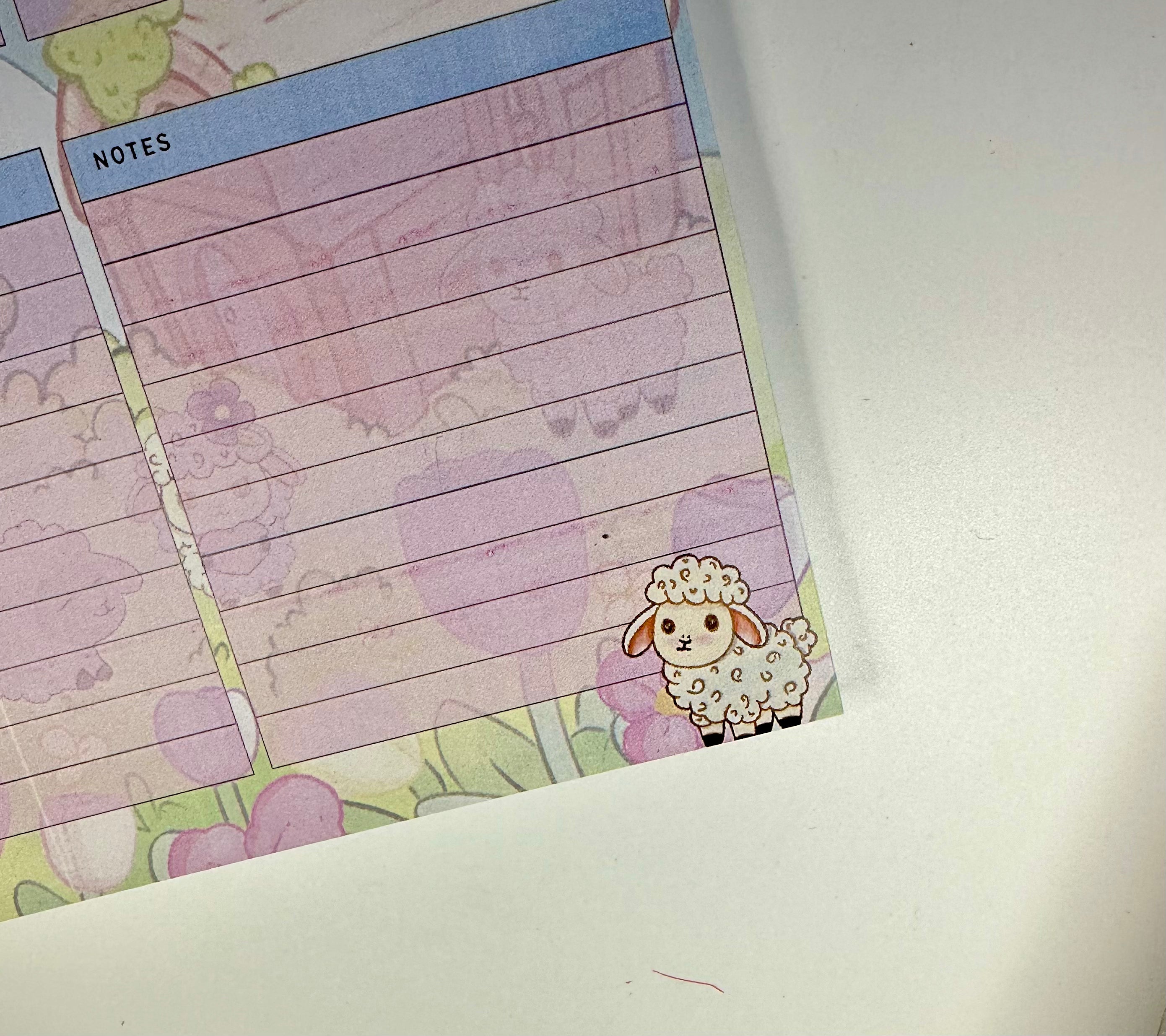 Lisa Lamb weekly planner pad right side