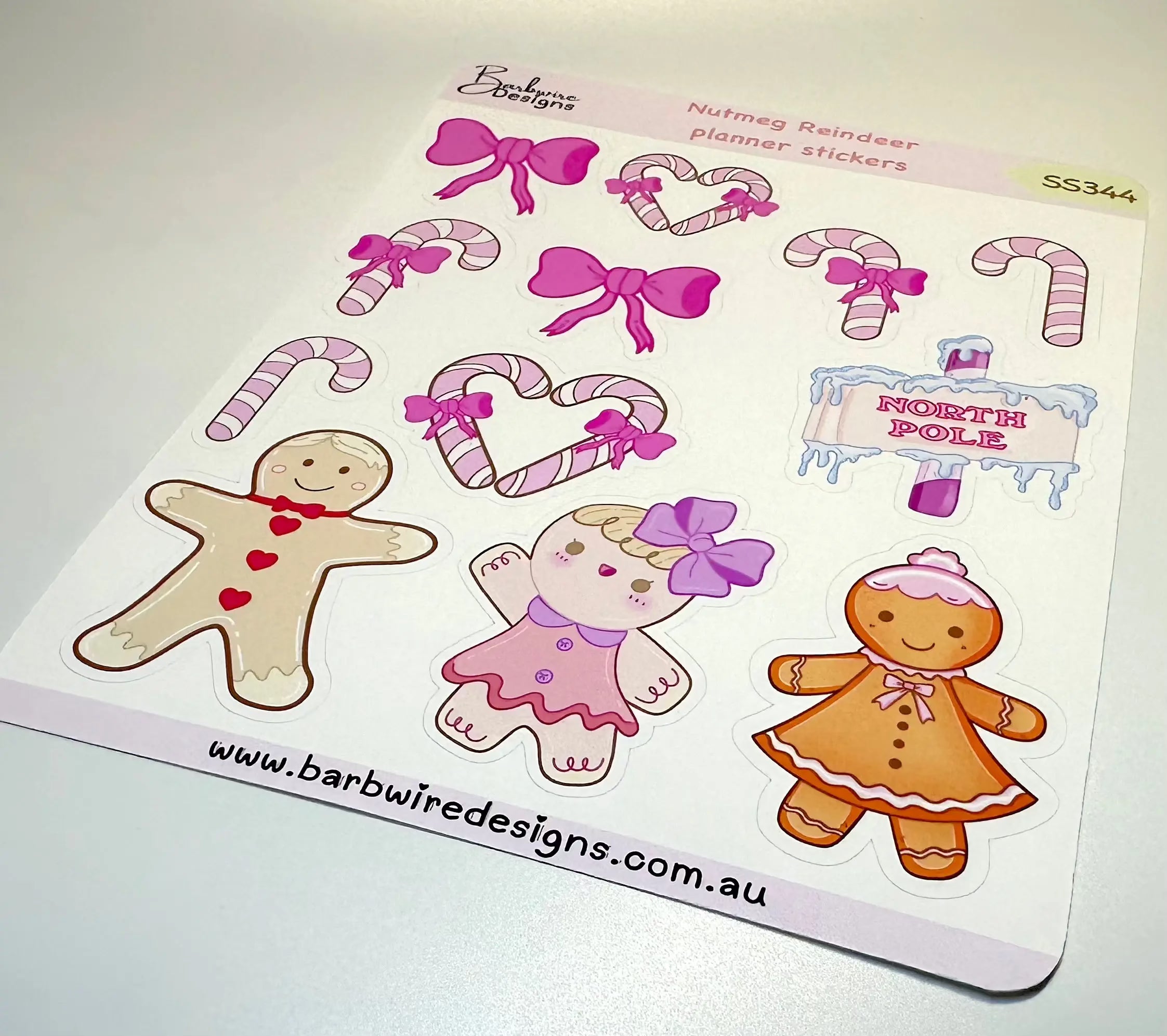 nutmeg reindeer sticker sheet full view