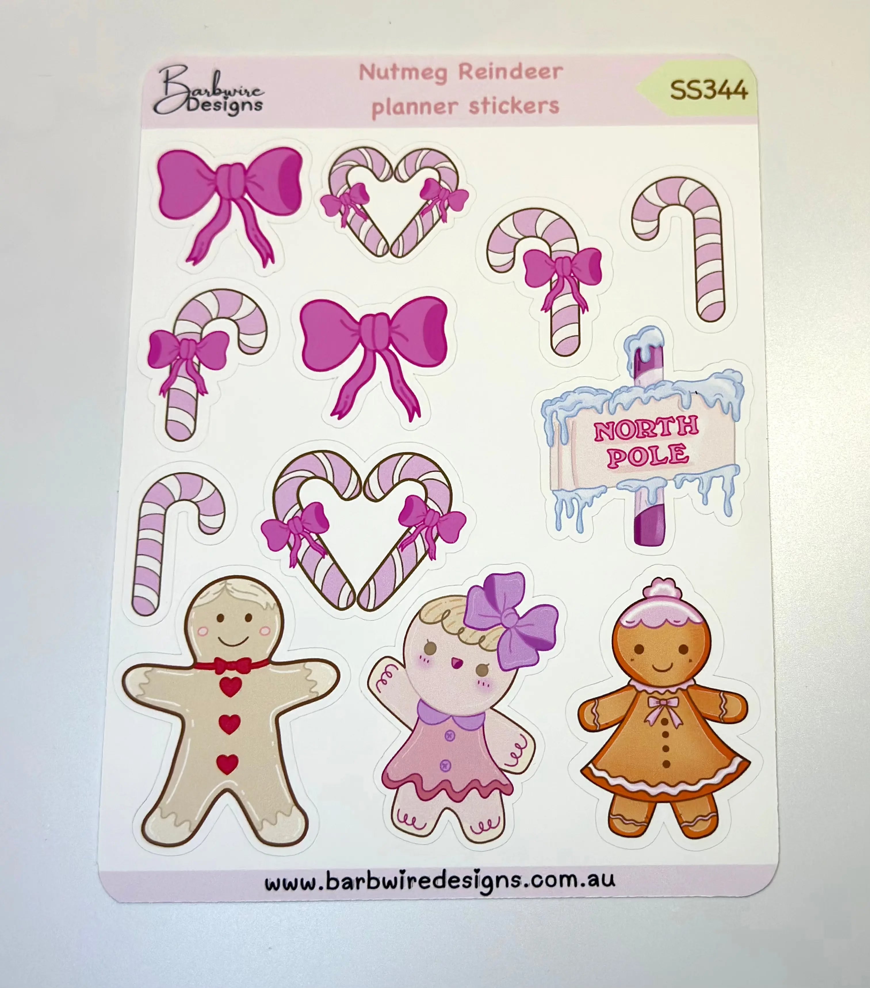 Planner Sticker sheet nutmeg reindeer front