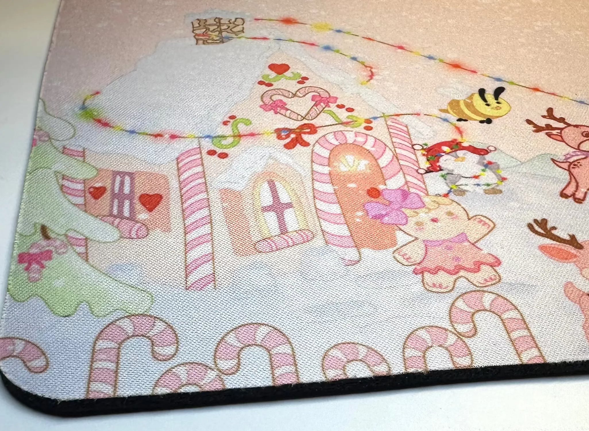 nutmeg reindeer rectangle mouse mat side view