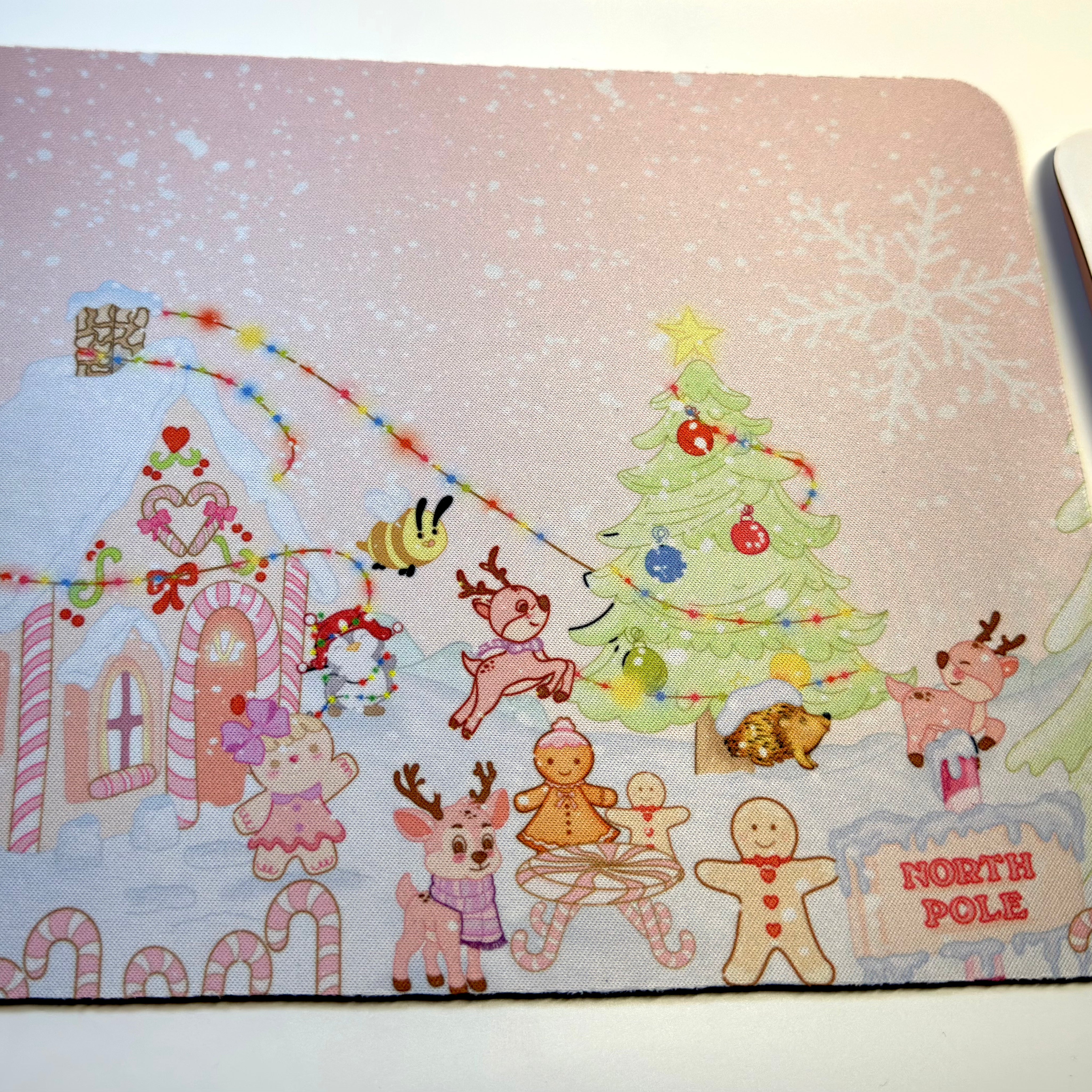 Nutmeg Reindeer Rectangle mouse mat front view