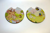 Daisy Cow Cup Car Coaster Set