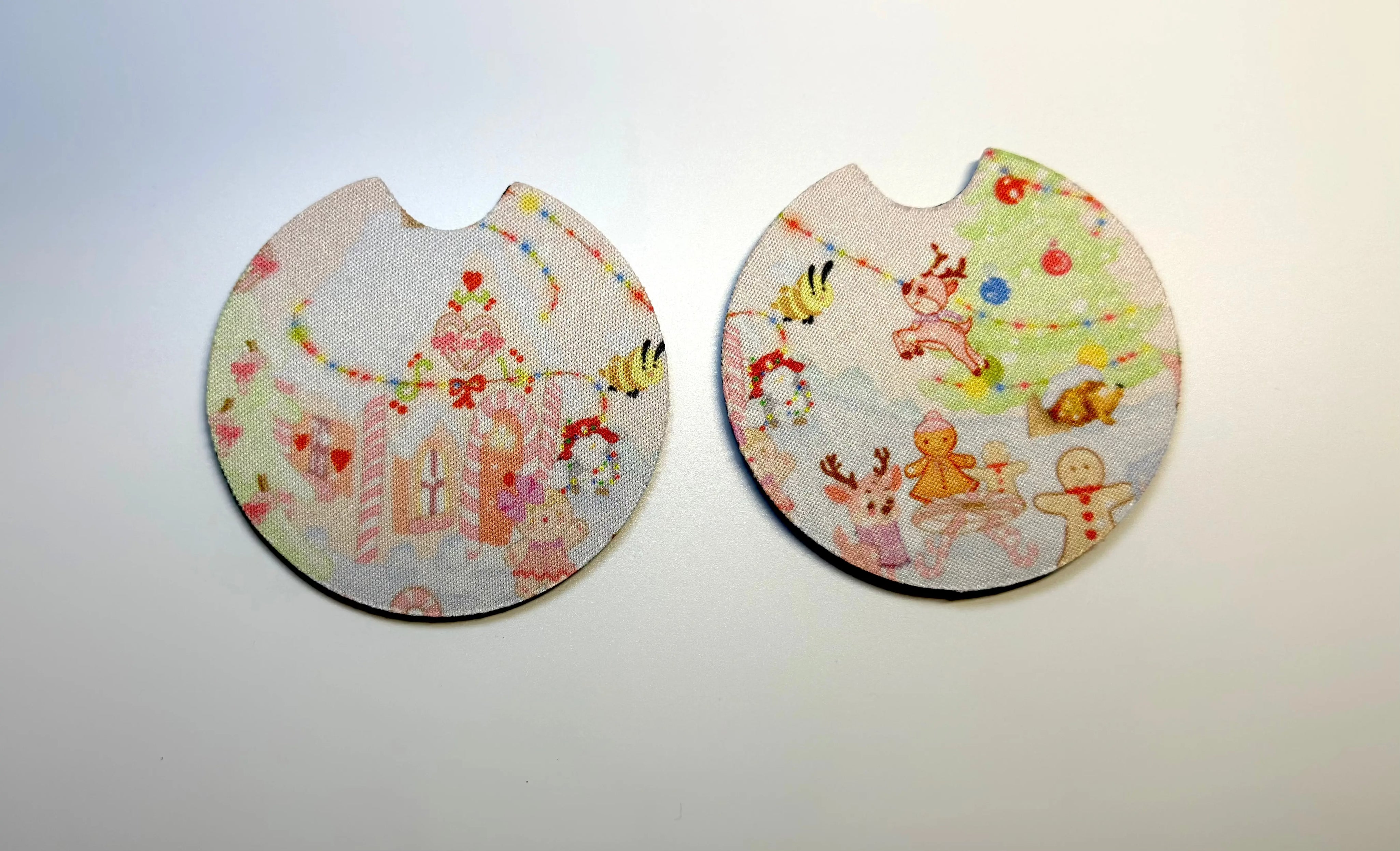 Car Cup Coaster Nutmeg Reindeer set of 2