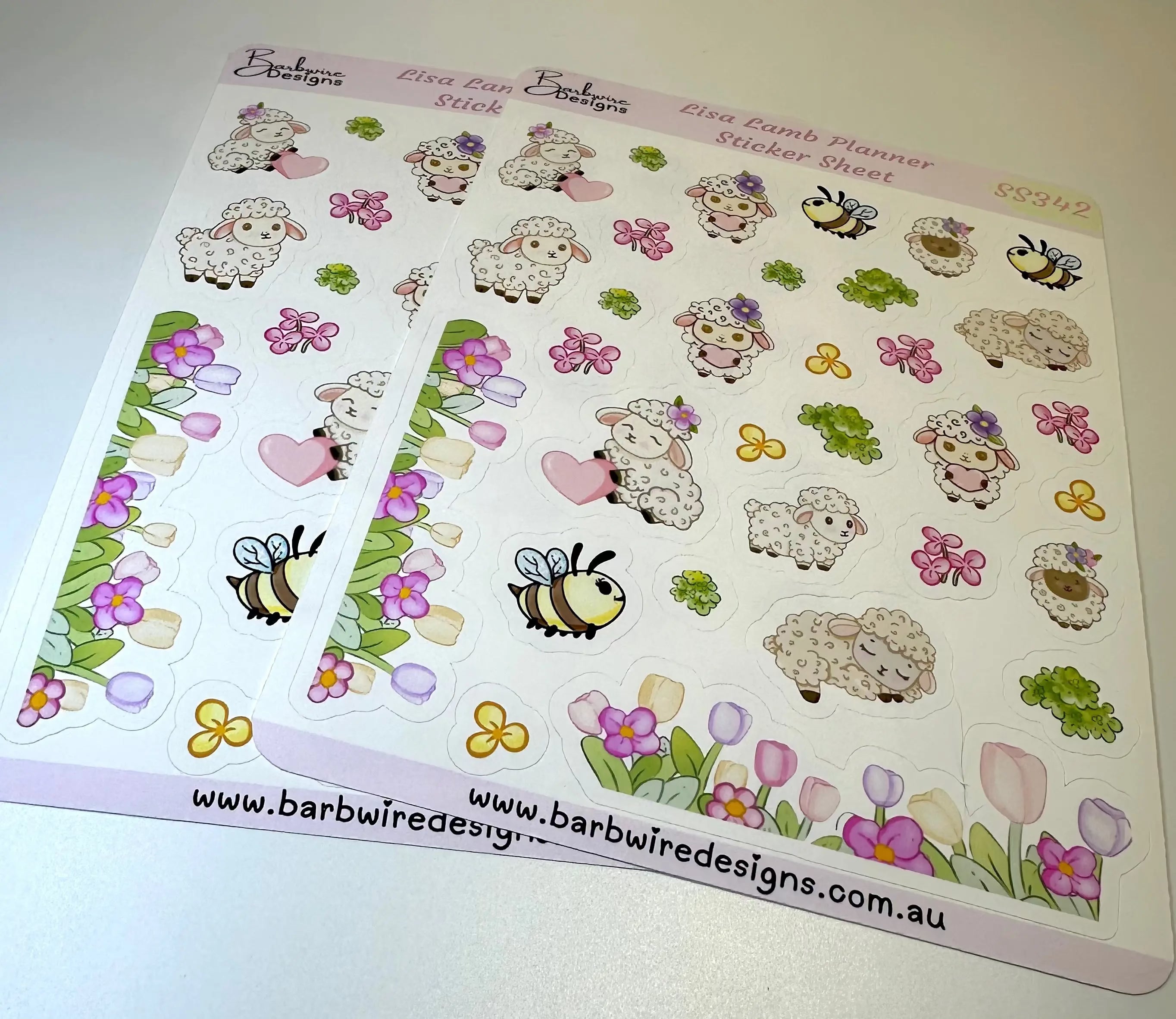 lisa lamb planner sticker sheet side view