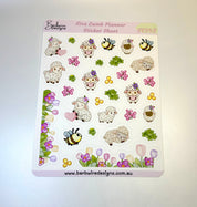 Lisa Lamb planner sticker sheet top view