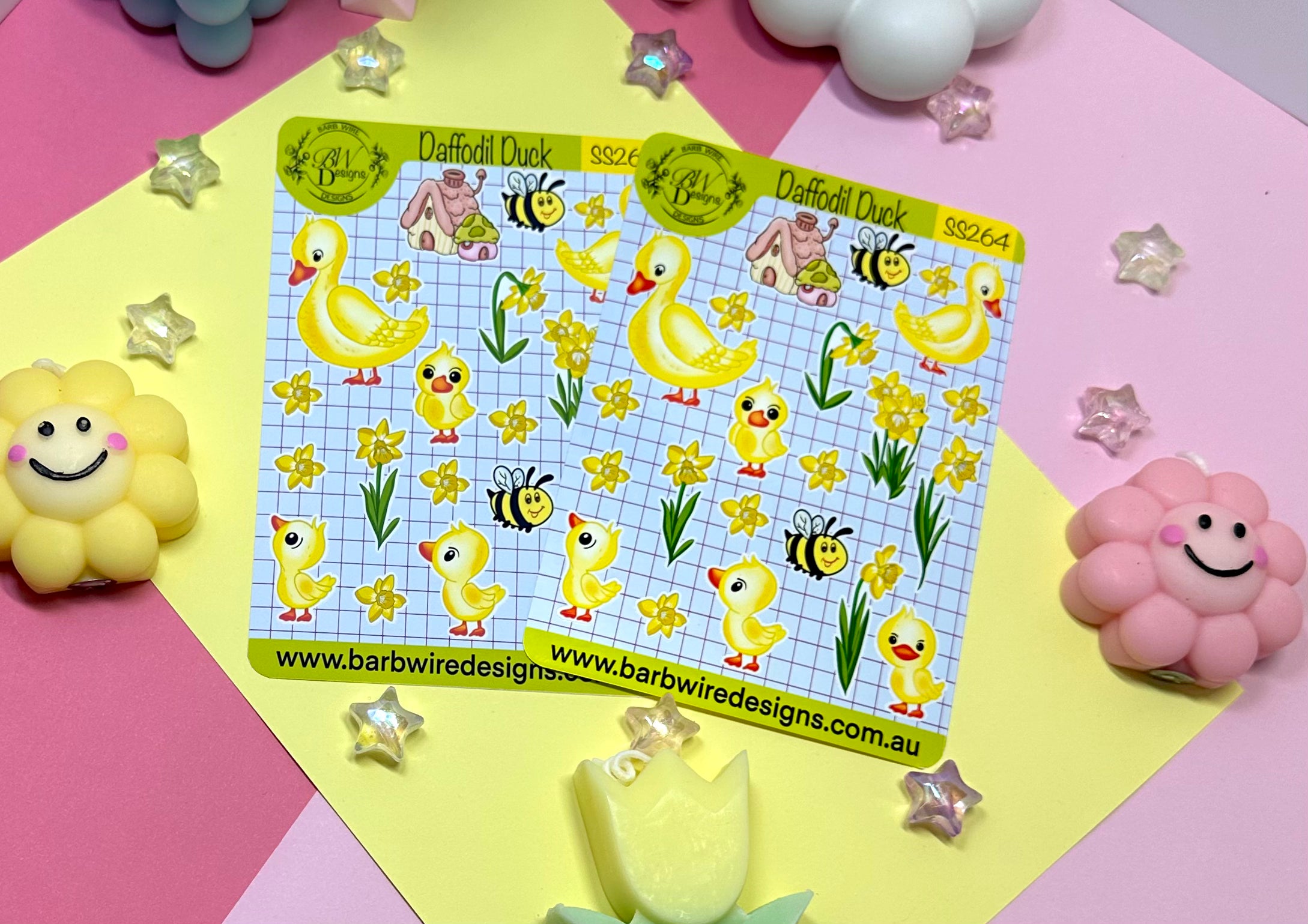 Daffodil Duck Sticker Sheet