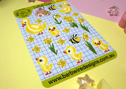 Daffodil Duck Sticker Sheet
