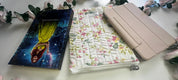 Fleur Quilted Book/ ipad Sleeve zippered Barb Wire Designs